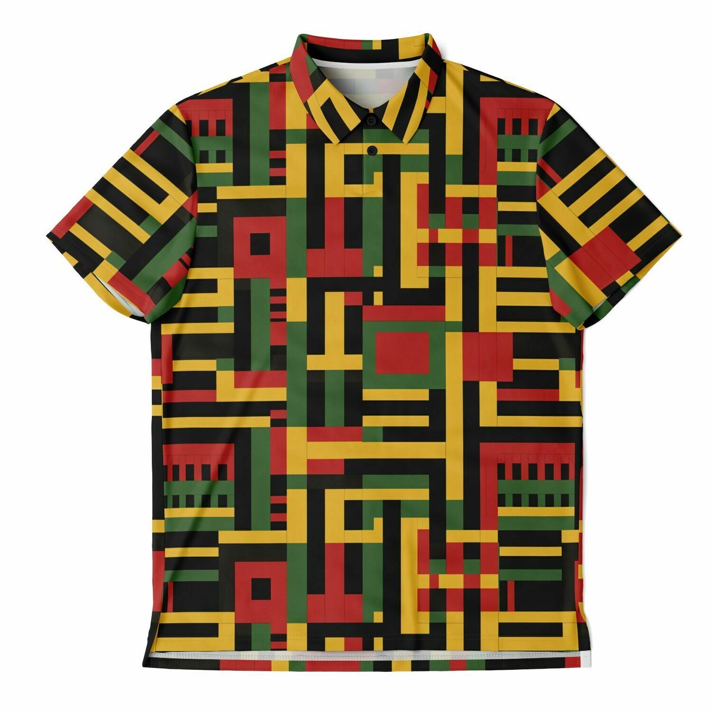 African Kente Cloth Print Men's Golfing Polo Shirt