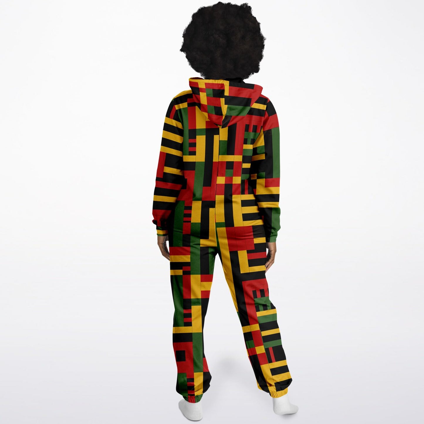 African Kente Print Cozy Jumpsuit, Stylish Loungewear for Ultimate Comfort