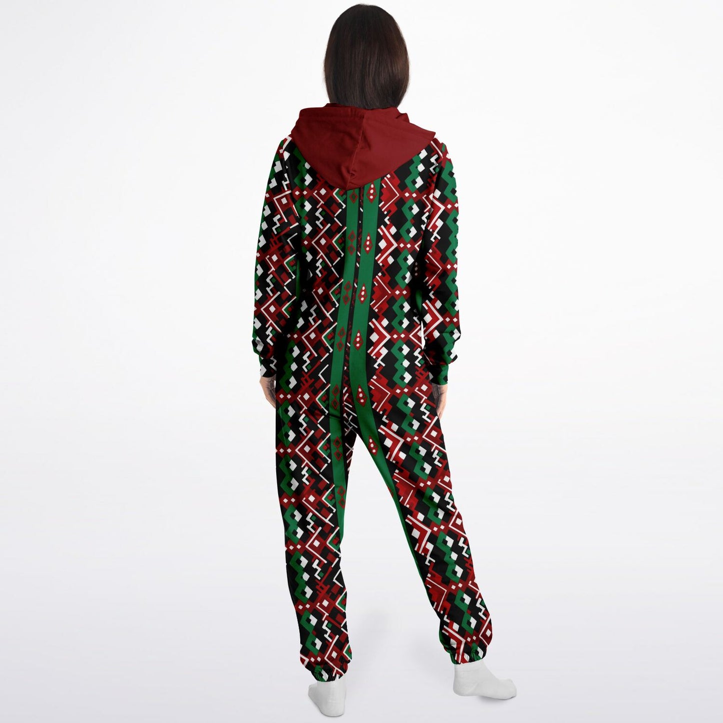 Mud Cloth African Print Christmas Jumpsuit | Adult Christmas Unisex Onesie  copy