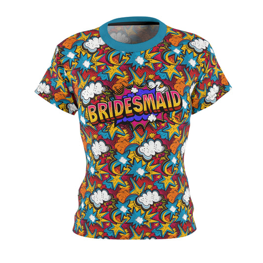 Comic Book Bridesmaid T-Shirt, Wedding Party Superhero Wedding Tee - Matching Bride/Groom Shirts Available