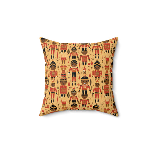 The Black Nutcracker Christmas Ballet Decorative Pillow,  Holiday Afrocentric Pillow