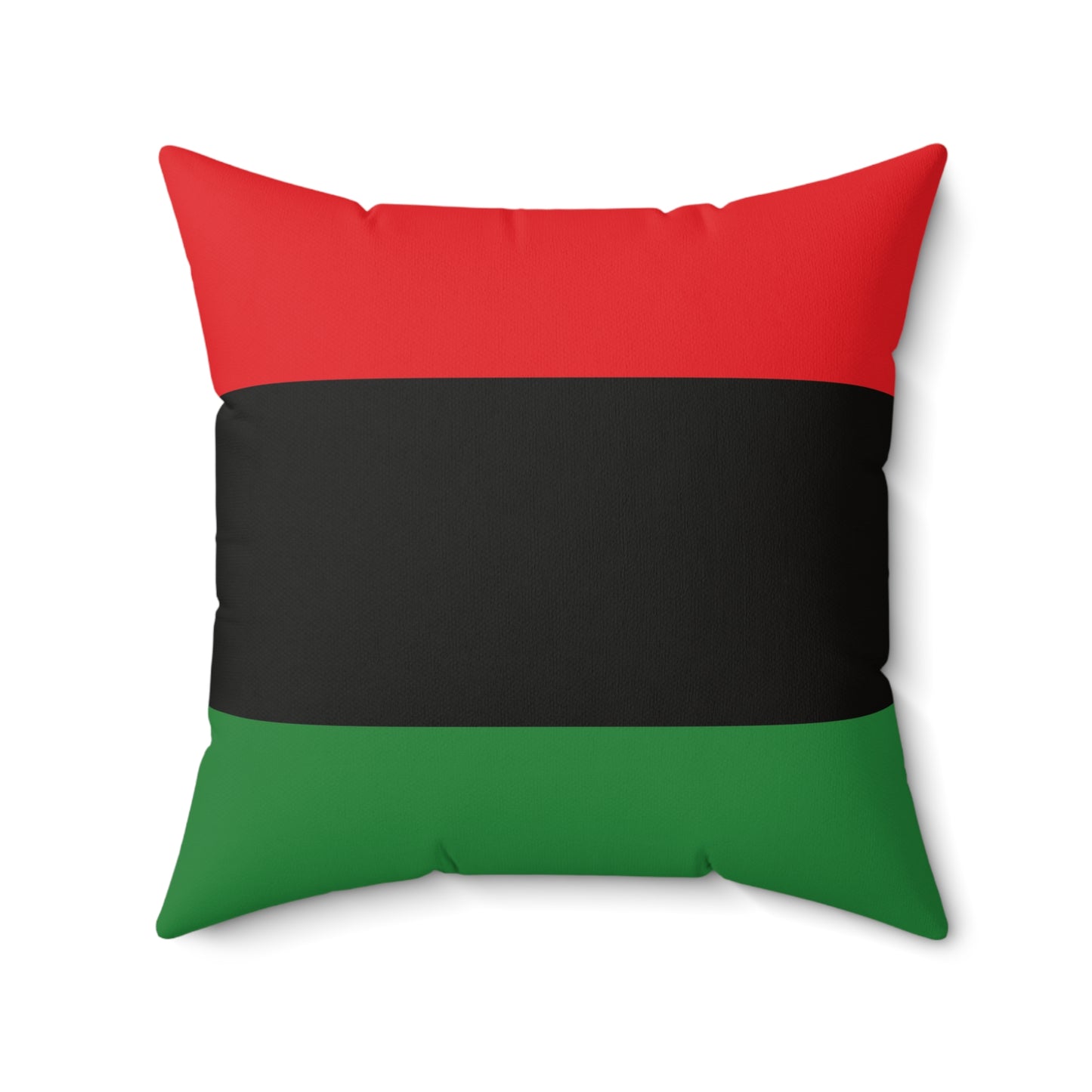 Red, Black & Green Pan African Spun Polyester Square Pillow