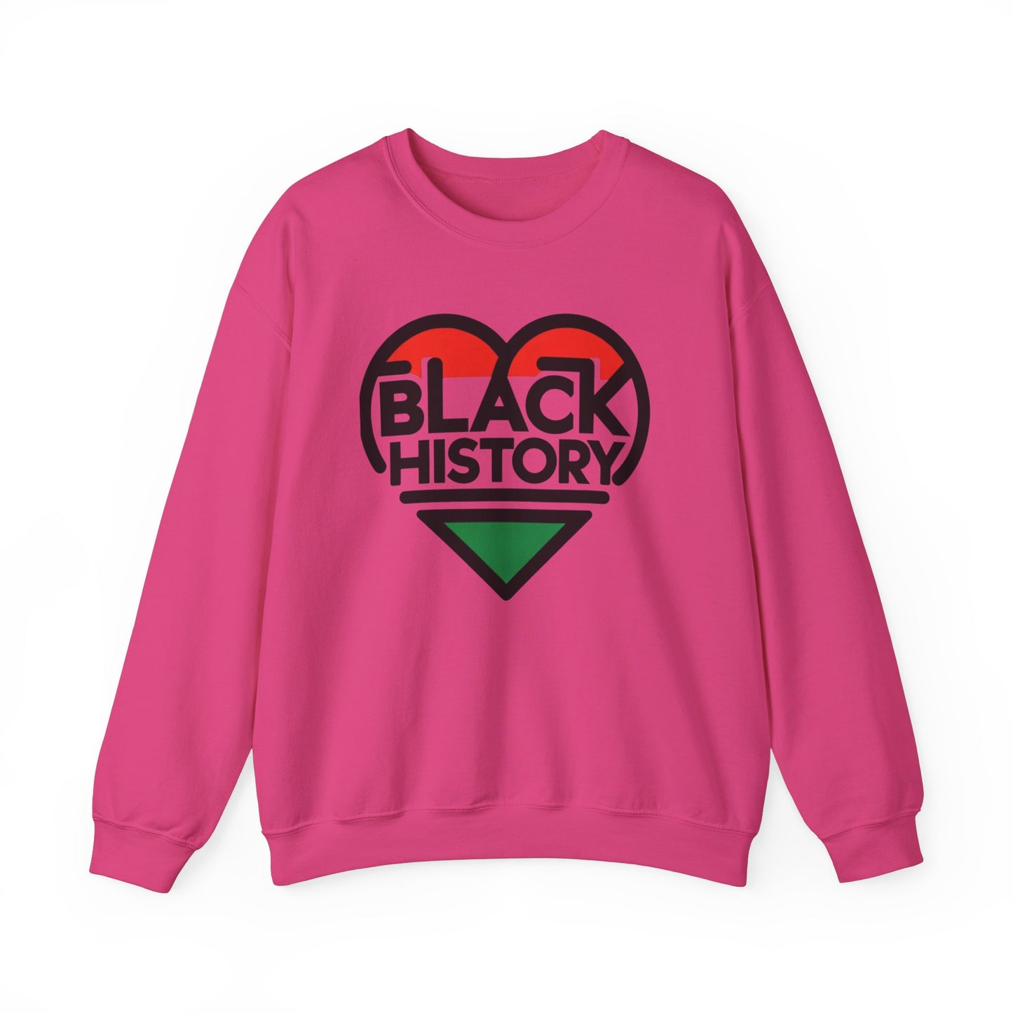 Love Black History Month Unisex Crewneck Sweatshirt,  Heart Black History Sweater