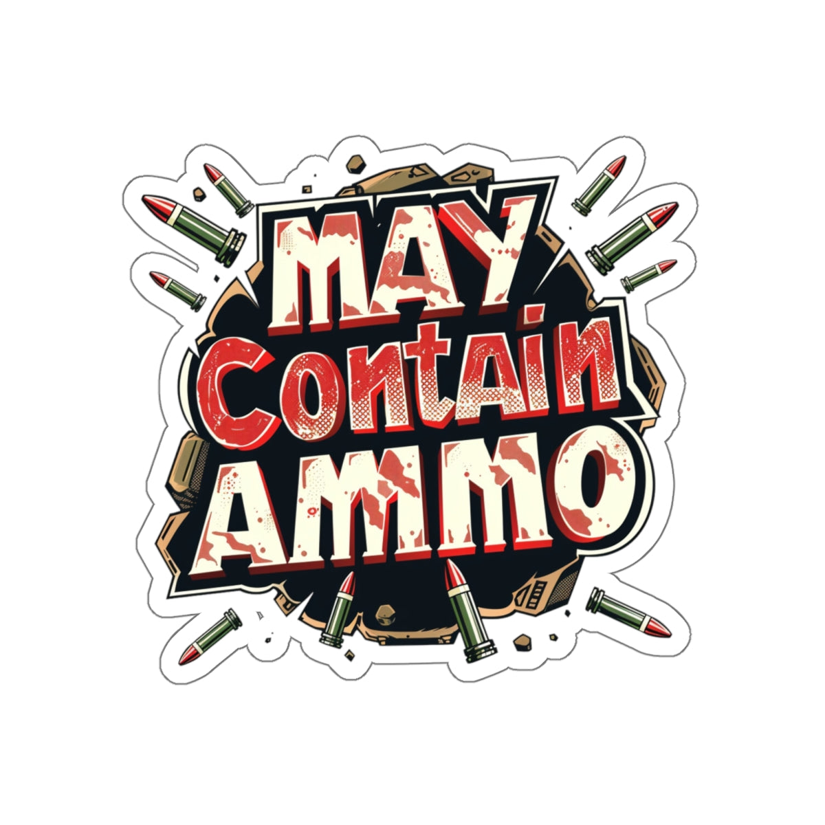 May Contain Ammo Humorous, 5-Pack - Pro Gun Durable Sticker Set