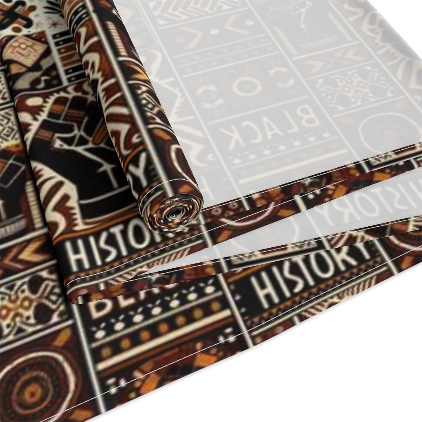 Black History Pattern Table Runner, African American Heritage Table Cloth