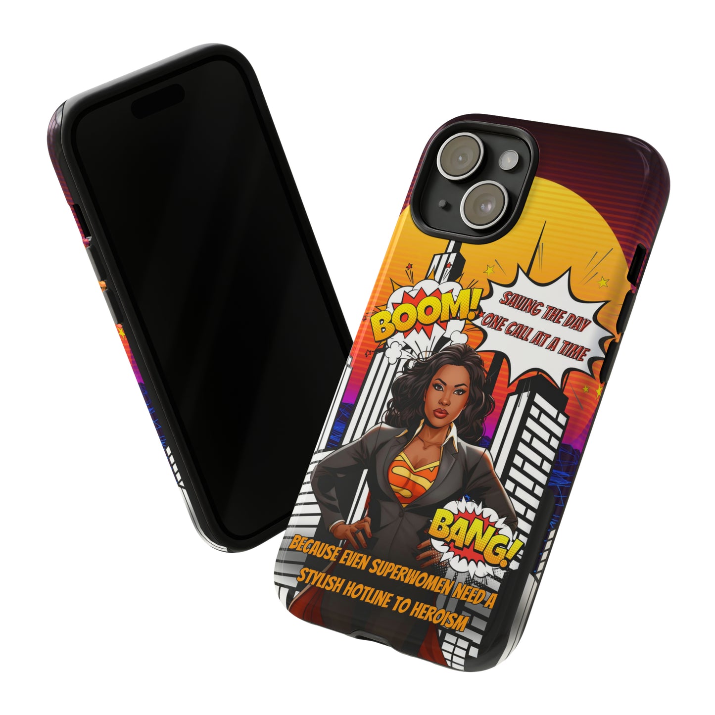 iPhone Black Woman Superhero Phone Case, Boss Lady iPhone Case