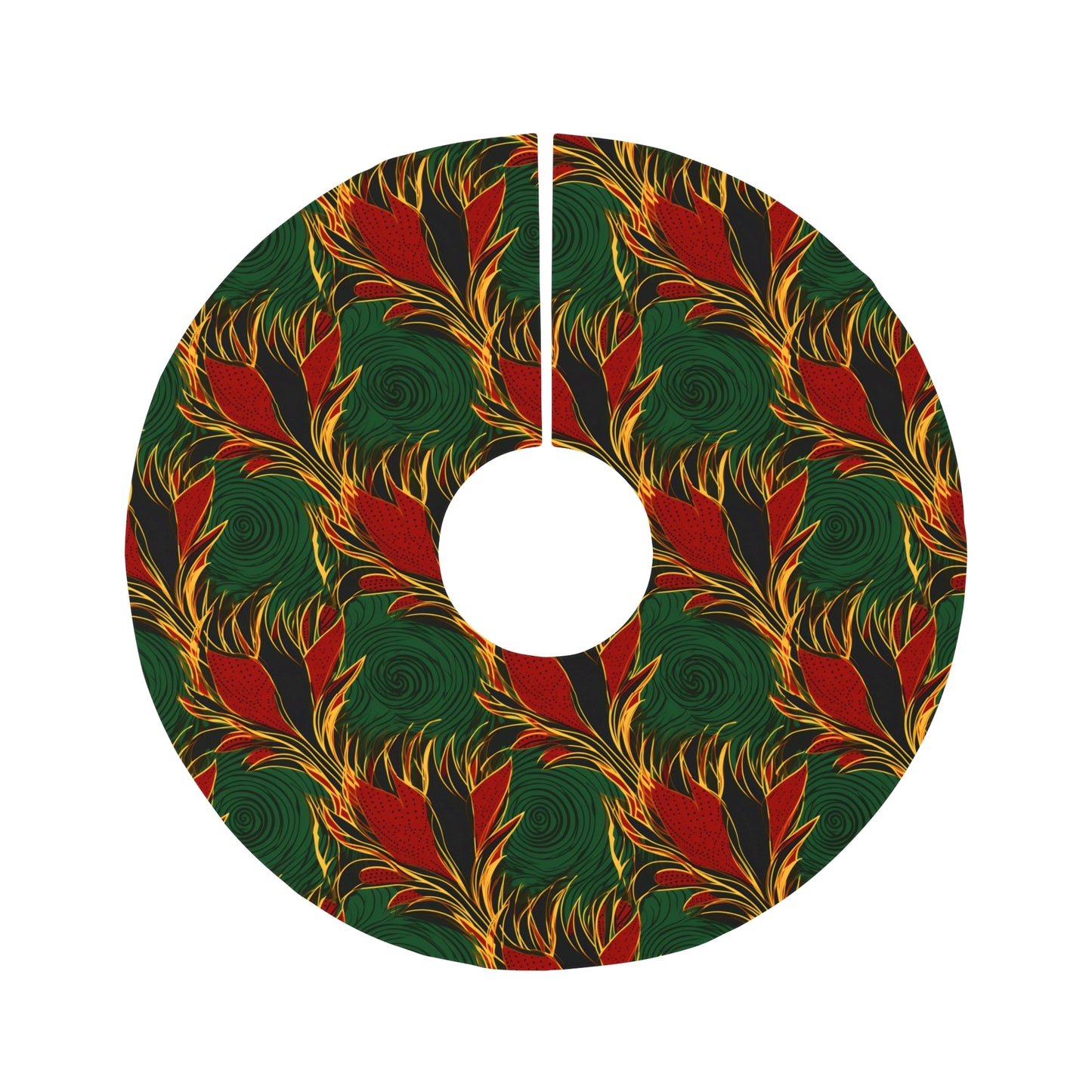 Treaditional African Wax Print Ankara Christmas Tree Skirt