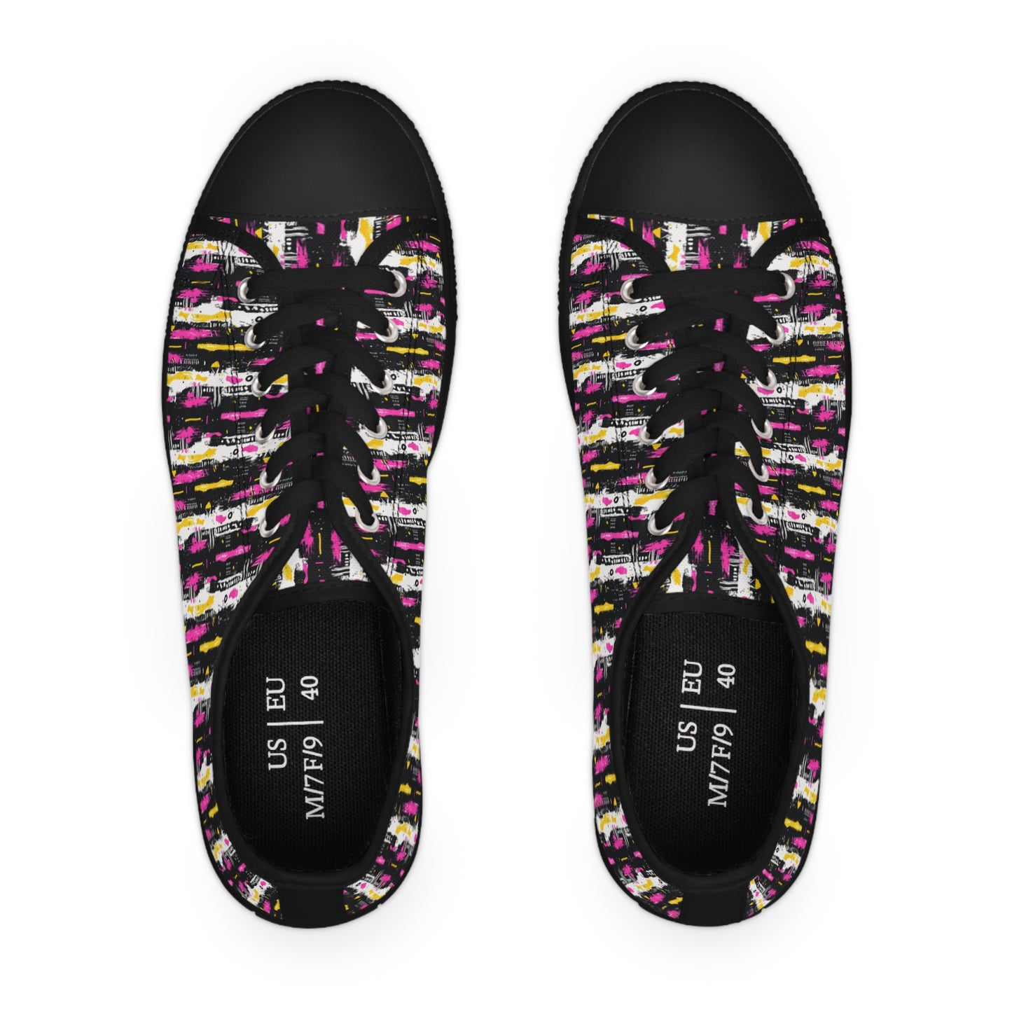 Women's Abstract Print Sneakers, Artistic Footwear