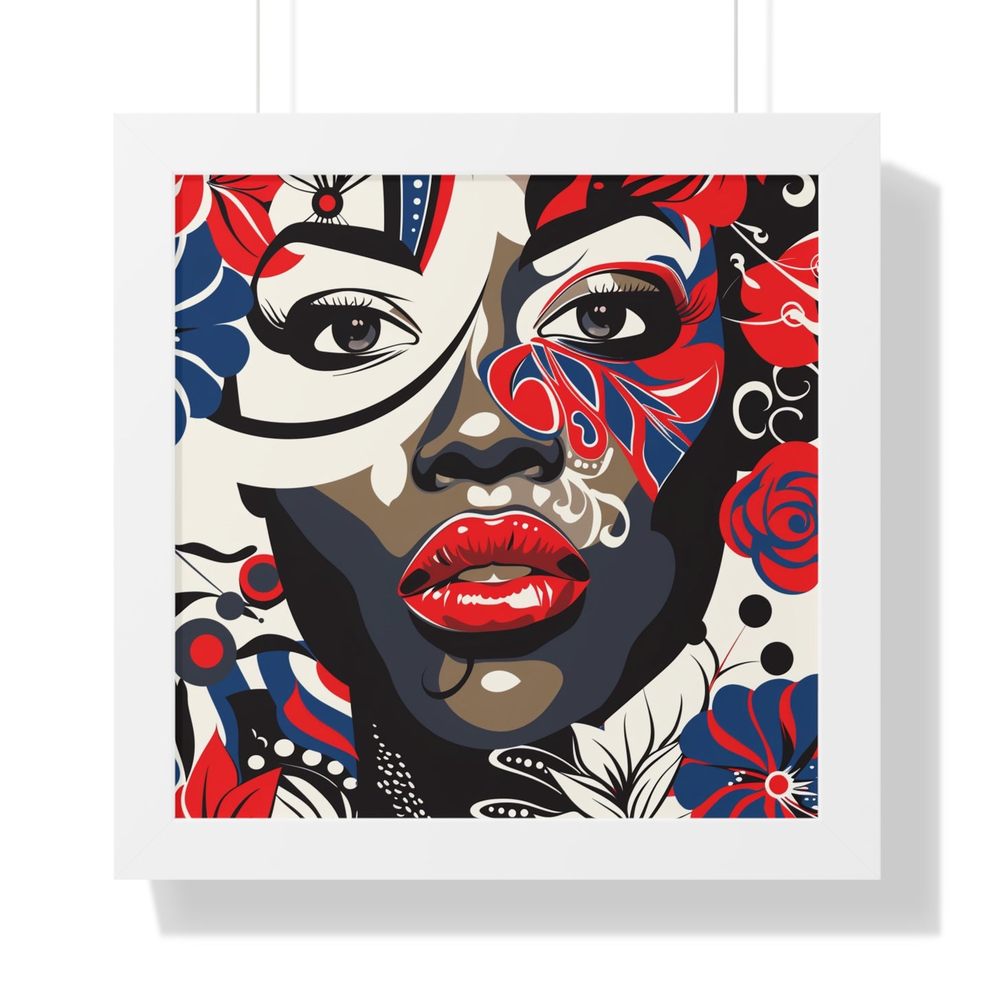 Empowered Black Woman Portrait,  Afrocentric Decorative Wall Art