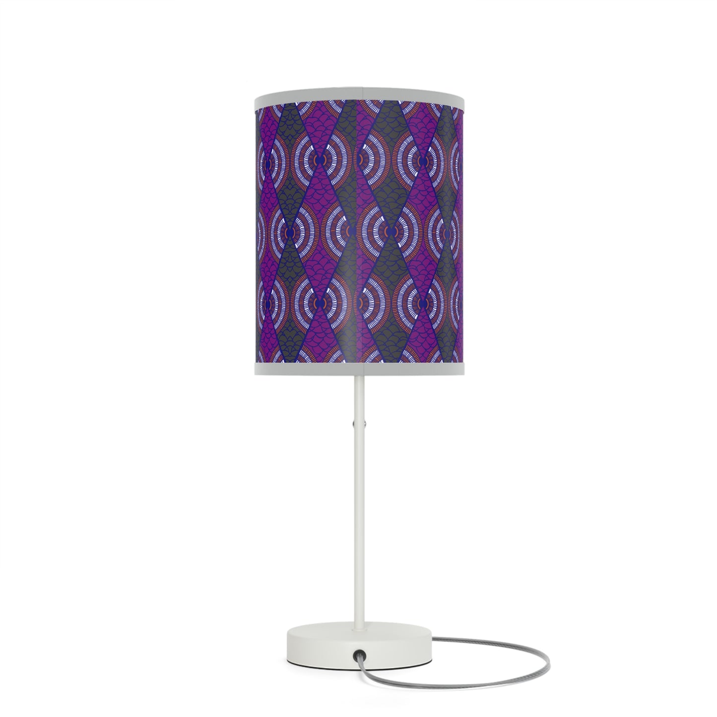 African Wax Print African Ankara Print Lamp on a Stand African Home Decor Purple African Print