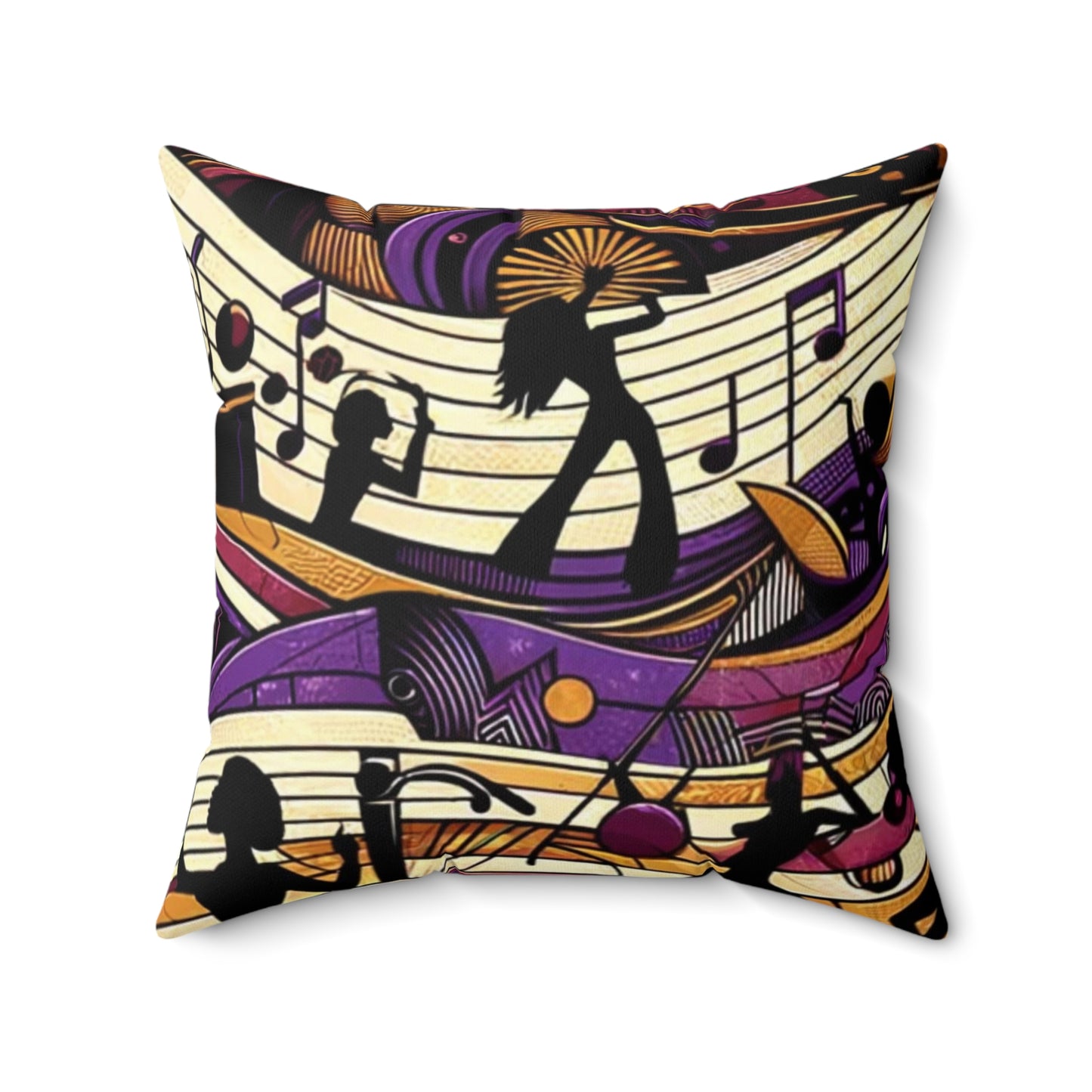 Black Girl Magic Musical Dancer Pillow, Music and Dance Lover Bedroom Decor