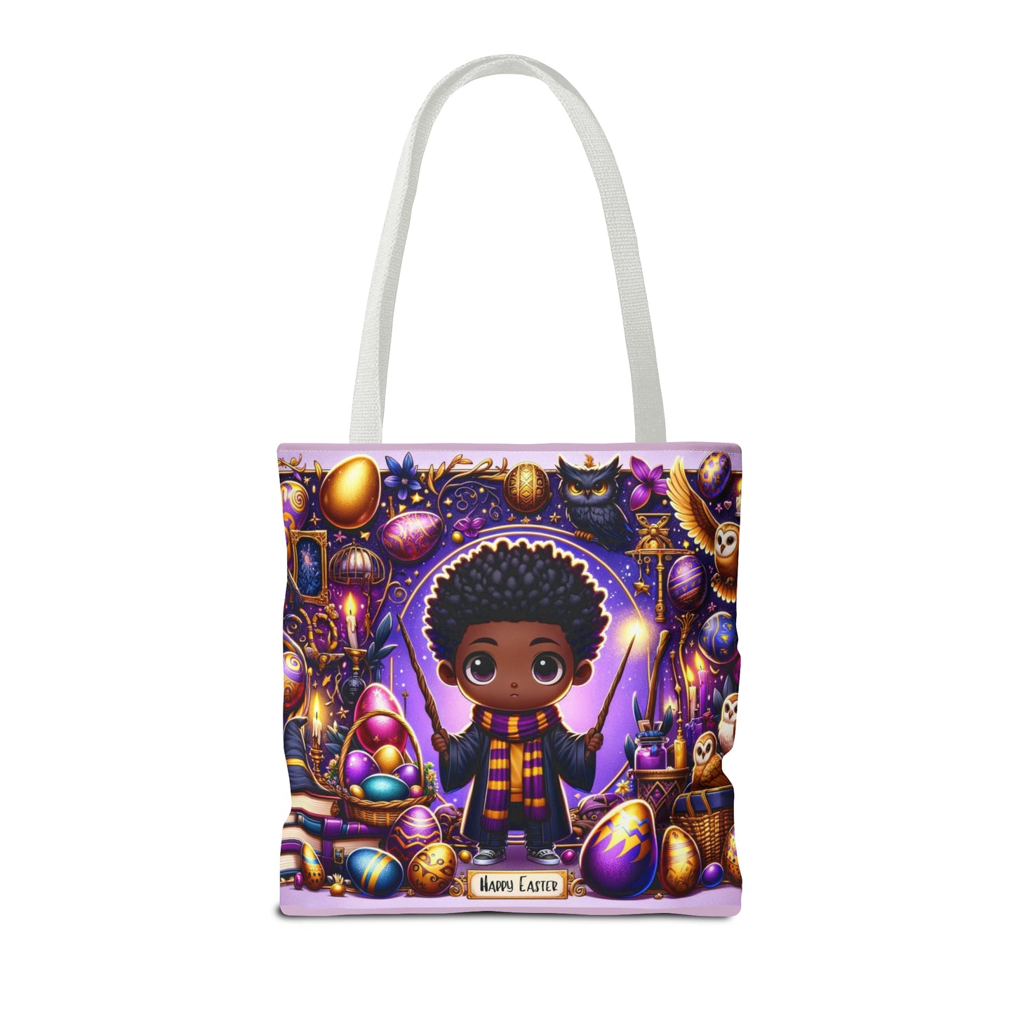 Easter Tote Bag for Wizardry Fans, AfroCentric Easter Bag, Easter Fantasy Wizardry Tote Bag,