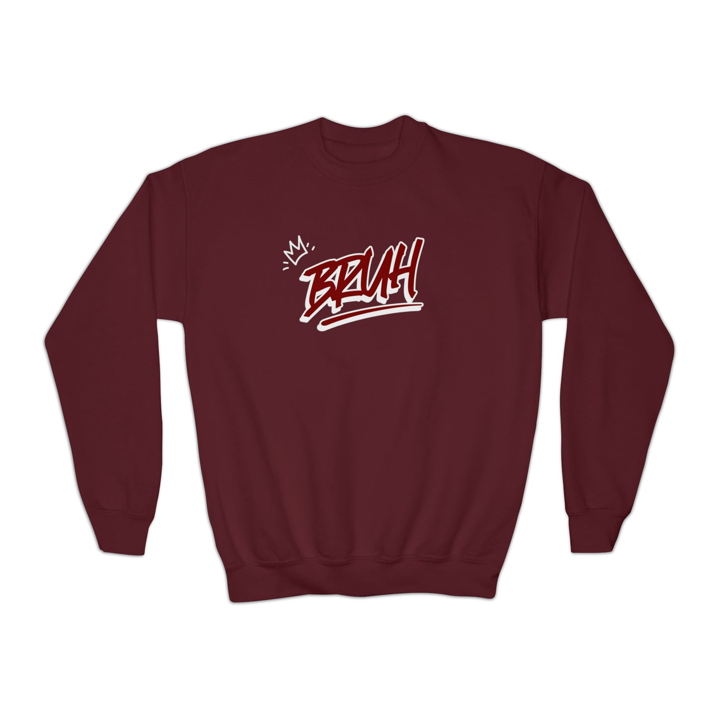 Bruh Edgy HipHop Youth Crewneck Sweater