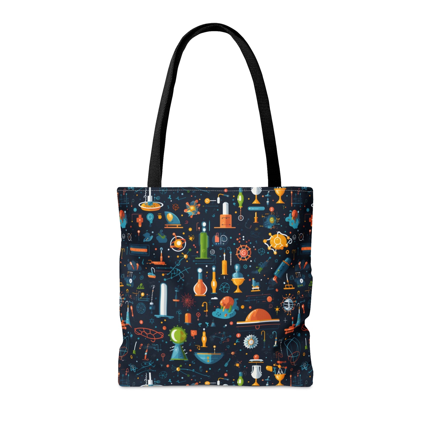 Science Themed (STEM Pattern) Tote Bag , Scientist's Print Tote Bag