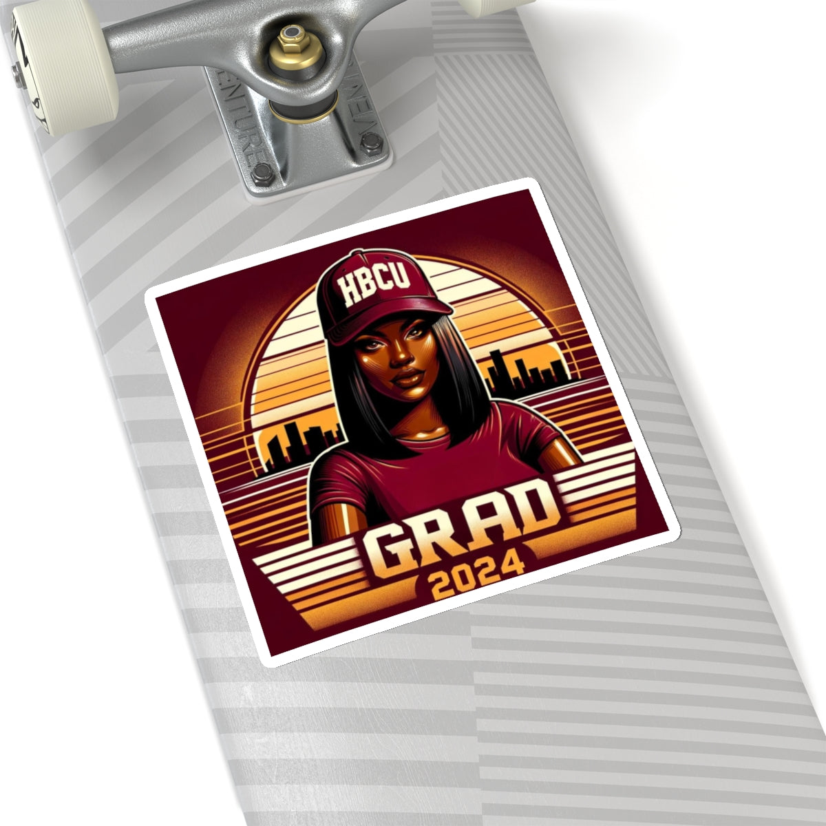 Pack of 5 - HBCU Grad 2024 Stickers, Proud African American Graduate Vinyl Decal