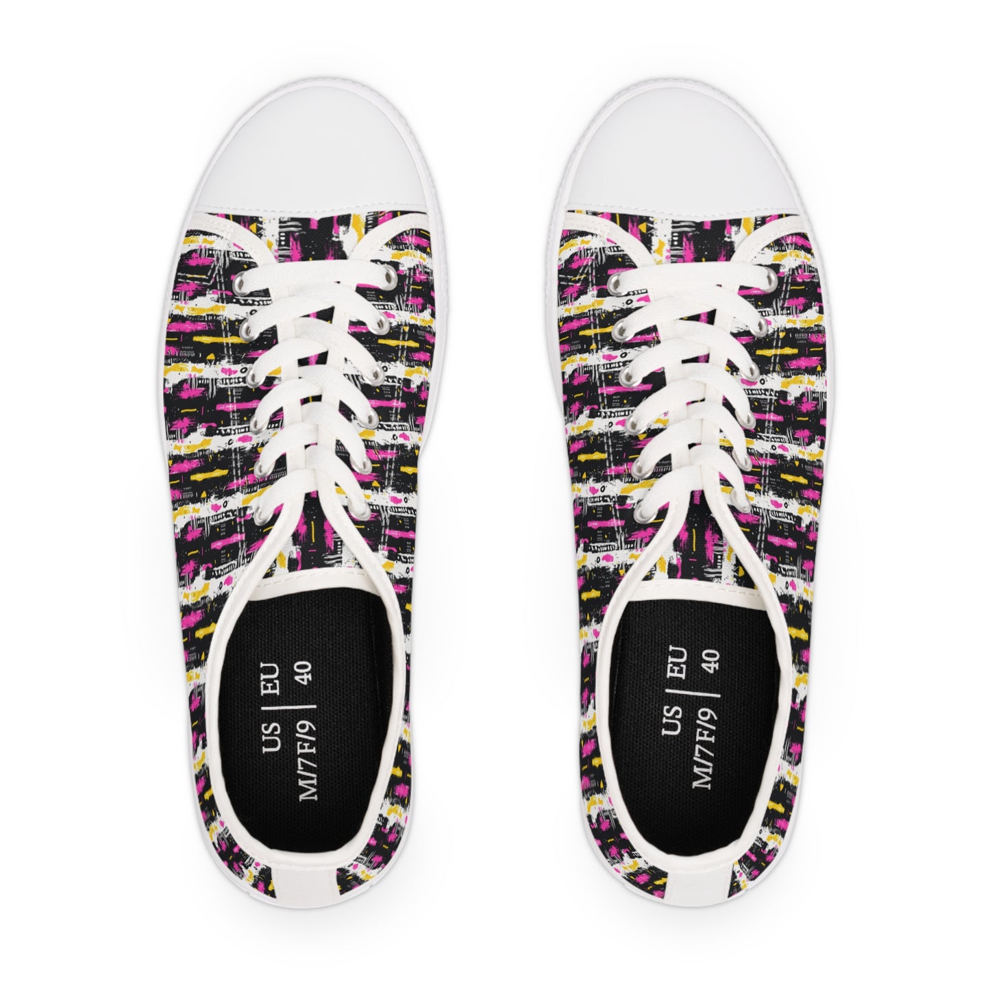 Women's Abstract Print Sneakers, Artistic Footwear