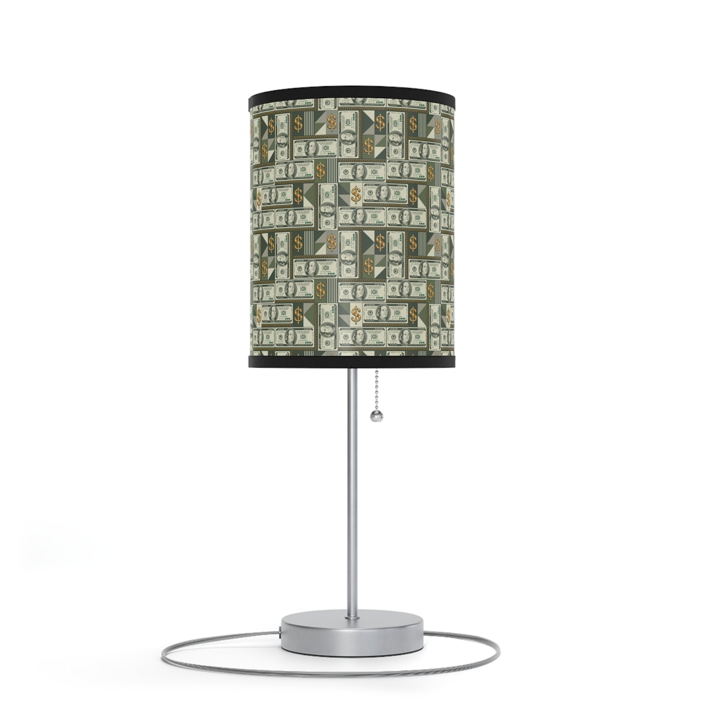 Money Print Lamp, 100 Dollar Bill Lamp on a Stand Home Decor Print