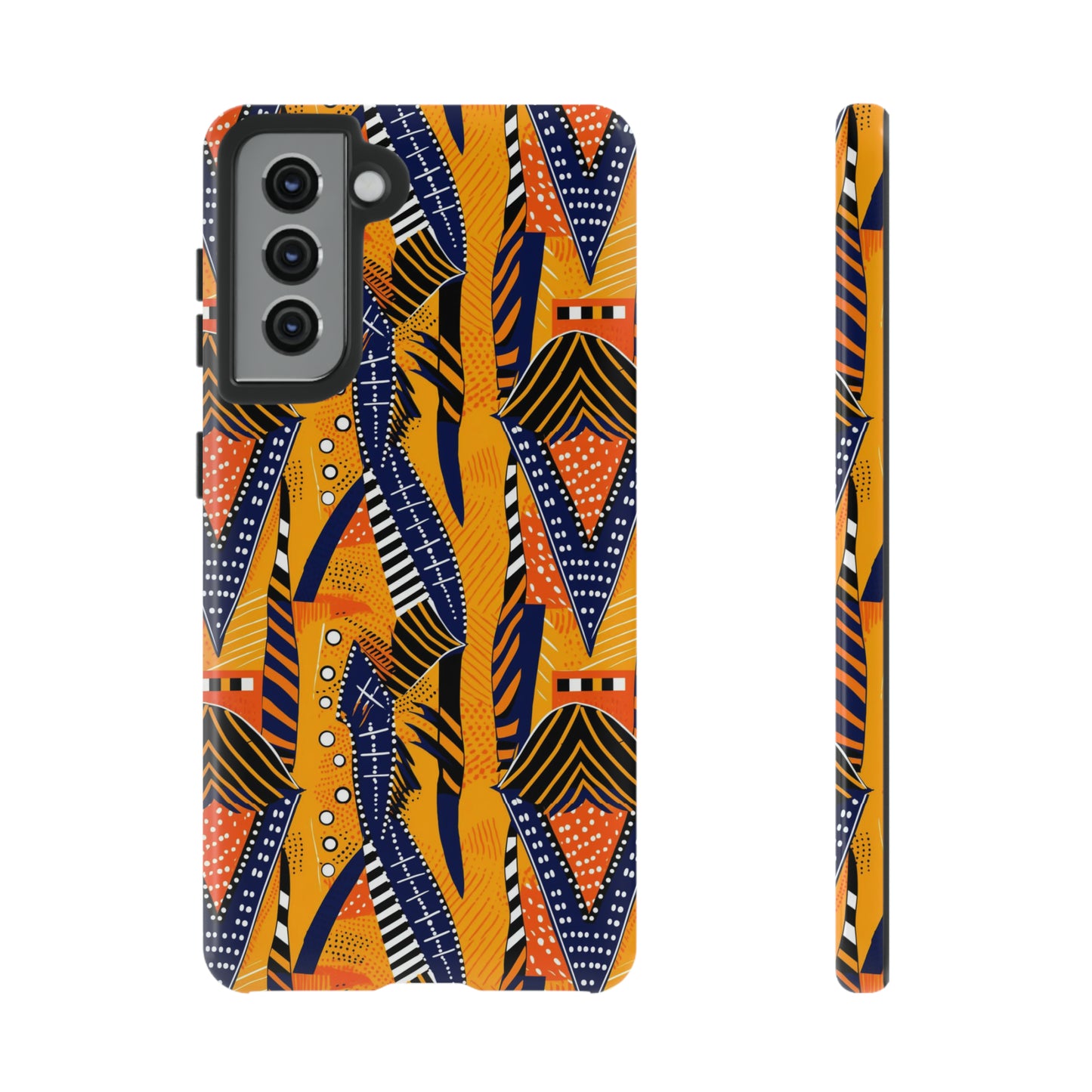 African Kente Print Tough Phone Case For iPhone, Samsung, Pixel