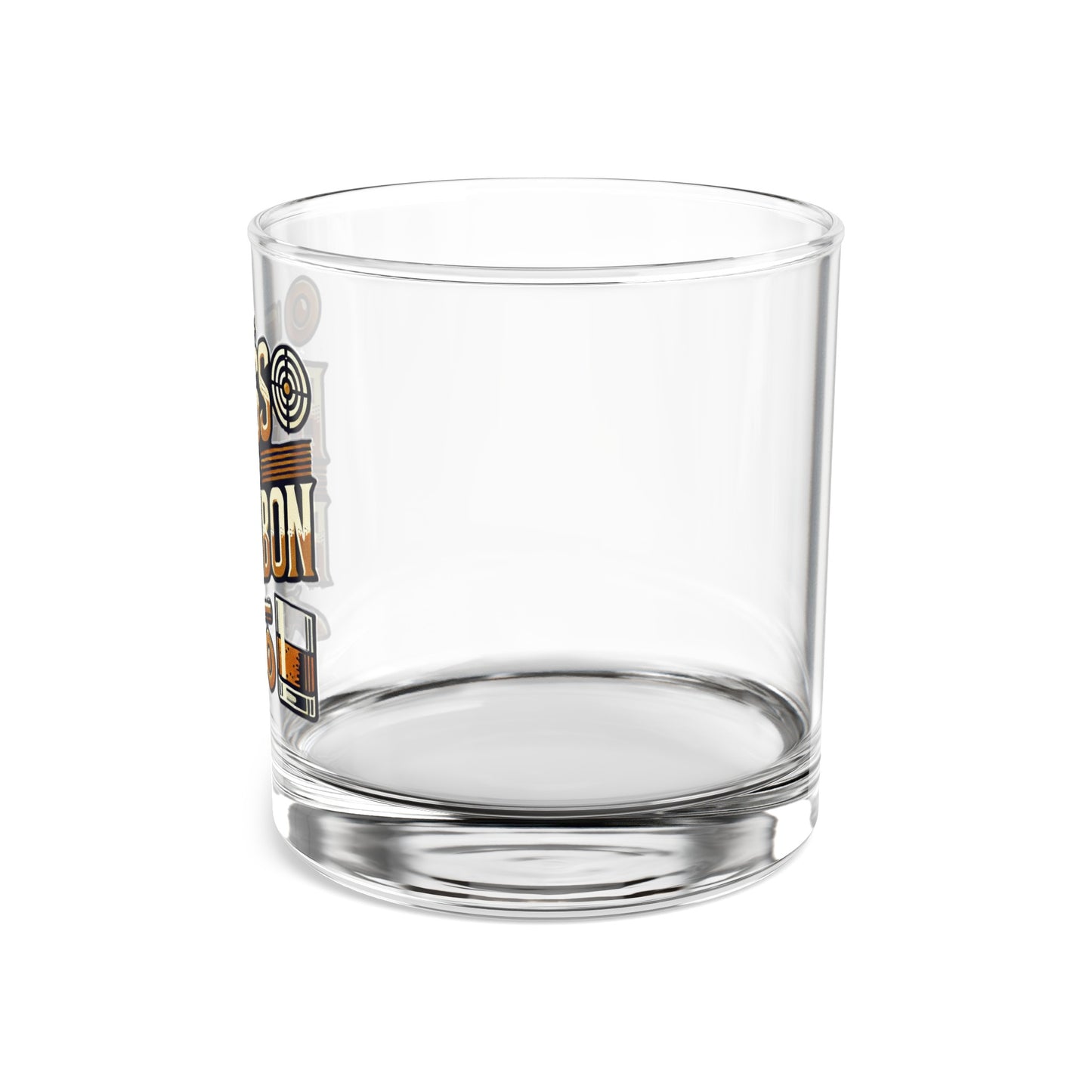 Brass & Bourbon Rocks Glass 10oz, Clear Tempered Glass , Pro 2A and Bourbon Enthusiasts