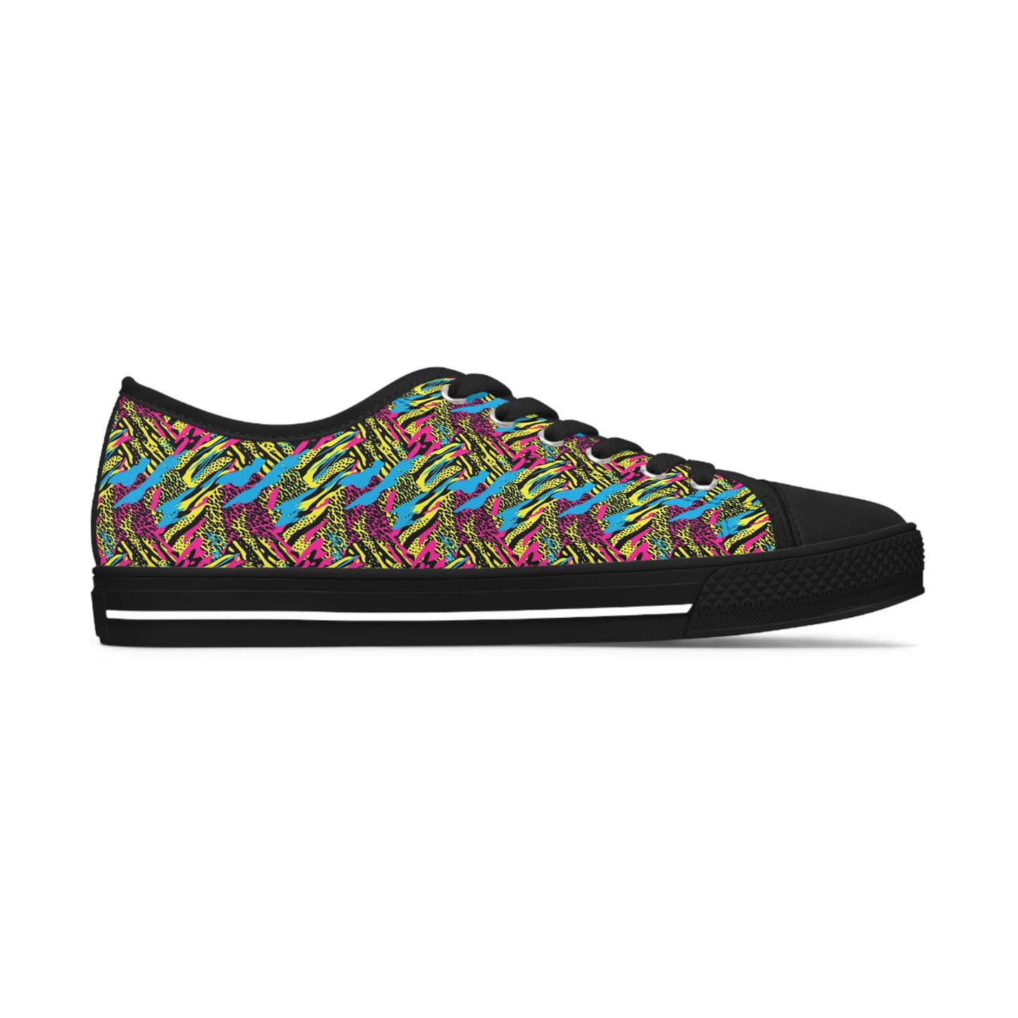 Neon Safari Fusion Animal Print Low Top Canvas Shoes, Trendy Neon Print Sneakers, Urban Style Canvas Sneakers, Stylish Women's Low Tops