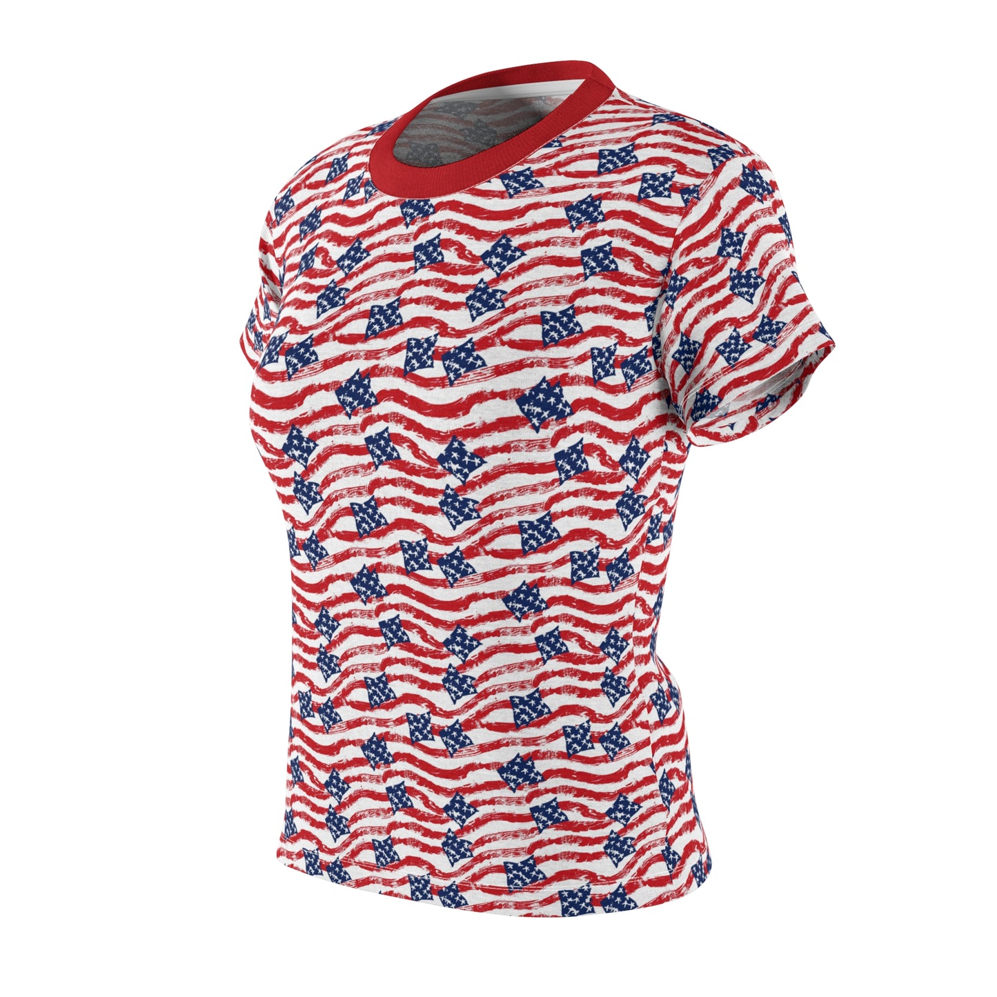 American Freedom All Over Print Women's Tee, 4th Of July Women's Apparel