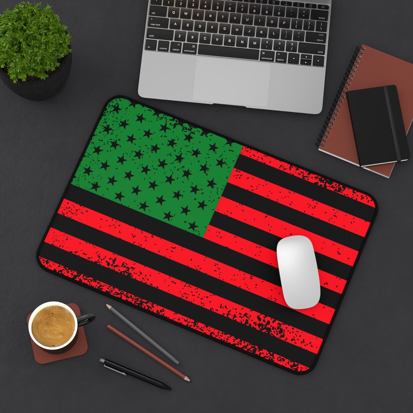 Black American Flag Cleaning Mat, Pew Pew Pan African Cleaning Mat