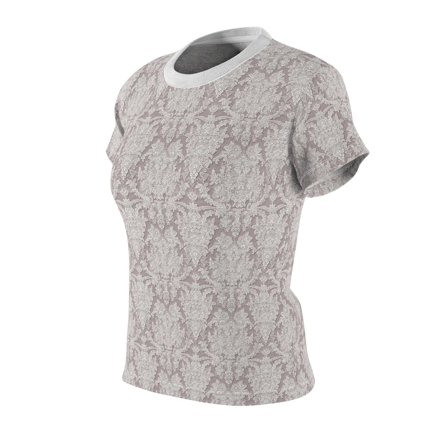 Lace-Inspired Bridal Wedding Print Shirt, Contemporary Lace Print Fashion Tee