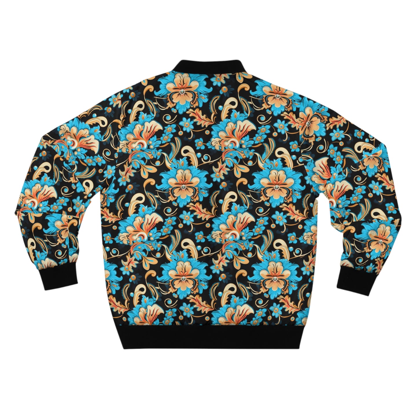 Luxury Streetwear Men's Bomber Jacket, Bold Colorful Pattern