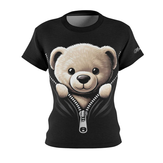 Mama Bear Themed Women's Black T-Shirt, Motherhood Themed Gift