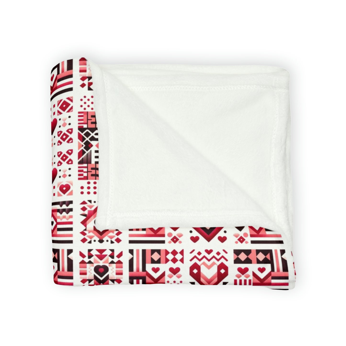 Kente Cloth Inspired Valentine Day Themed Throw Cover, Valentine's Day Celebration Home Decor