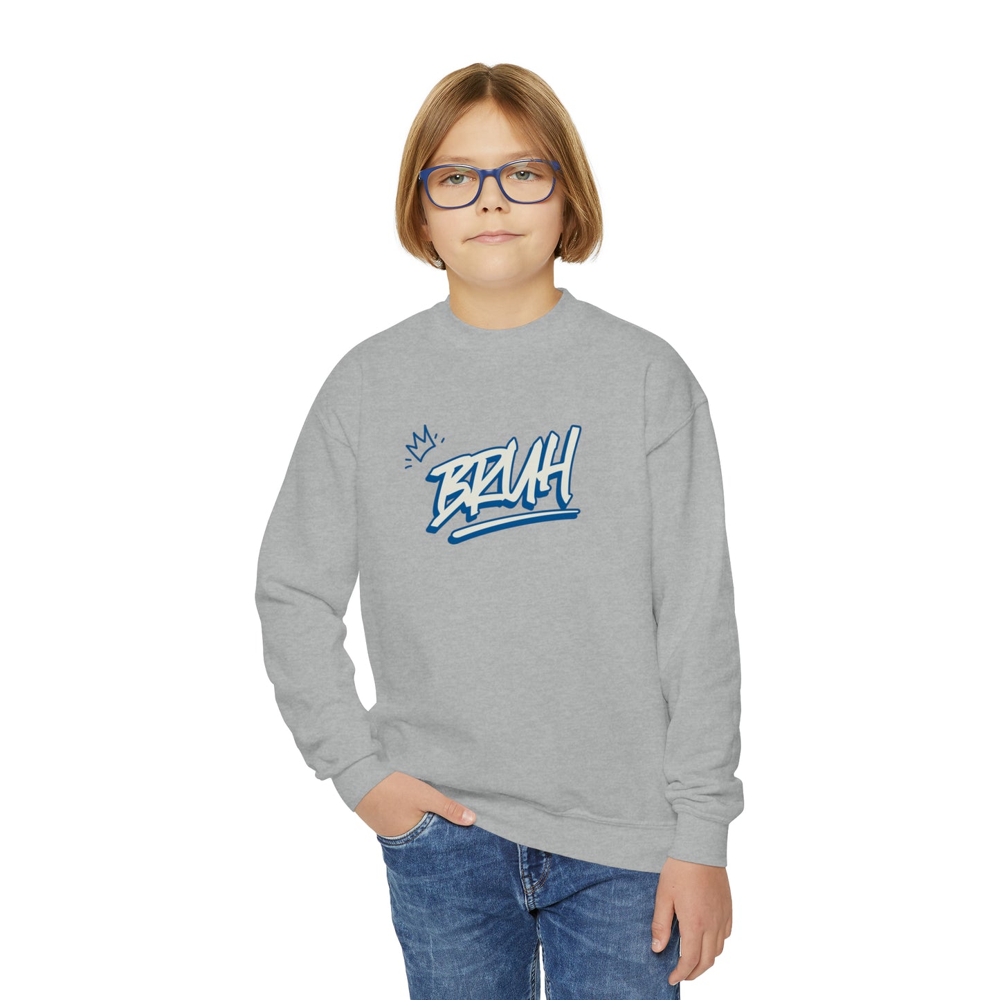 Bruh Edgy Hip Hop Youth Crewneck Sweater