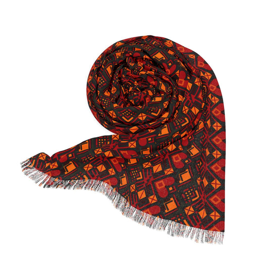 African Kente Print Valentines Day Themed Light Weight Scarf