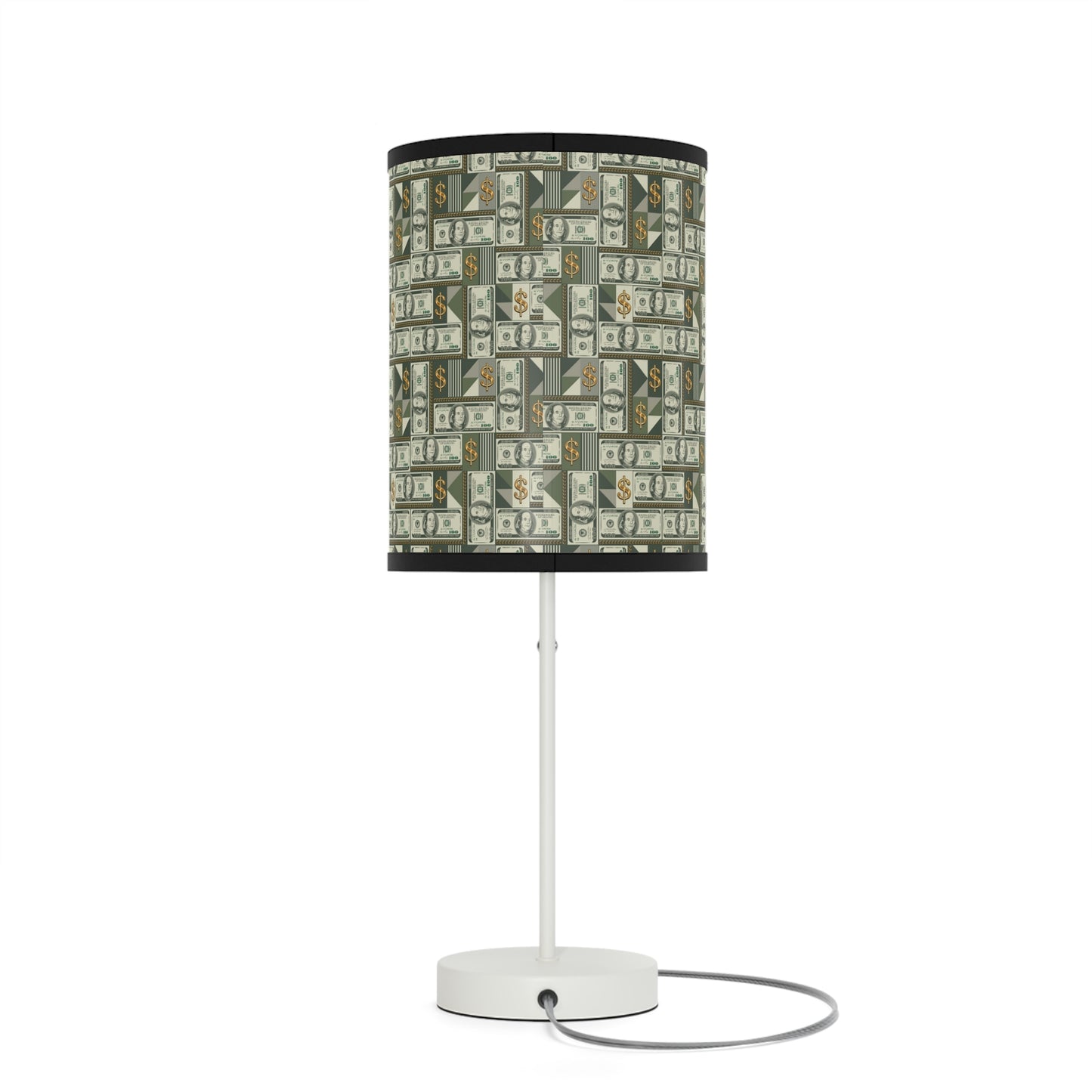 Money Print Lamp, 100 Dollar Bill Lamp on a Stand Home Decor Print