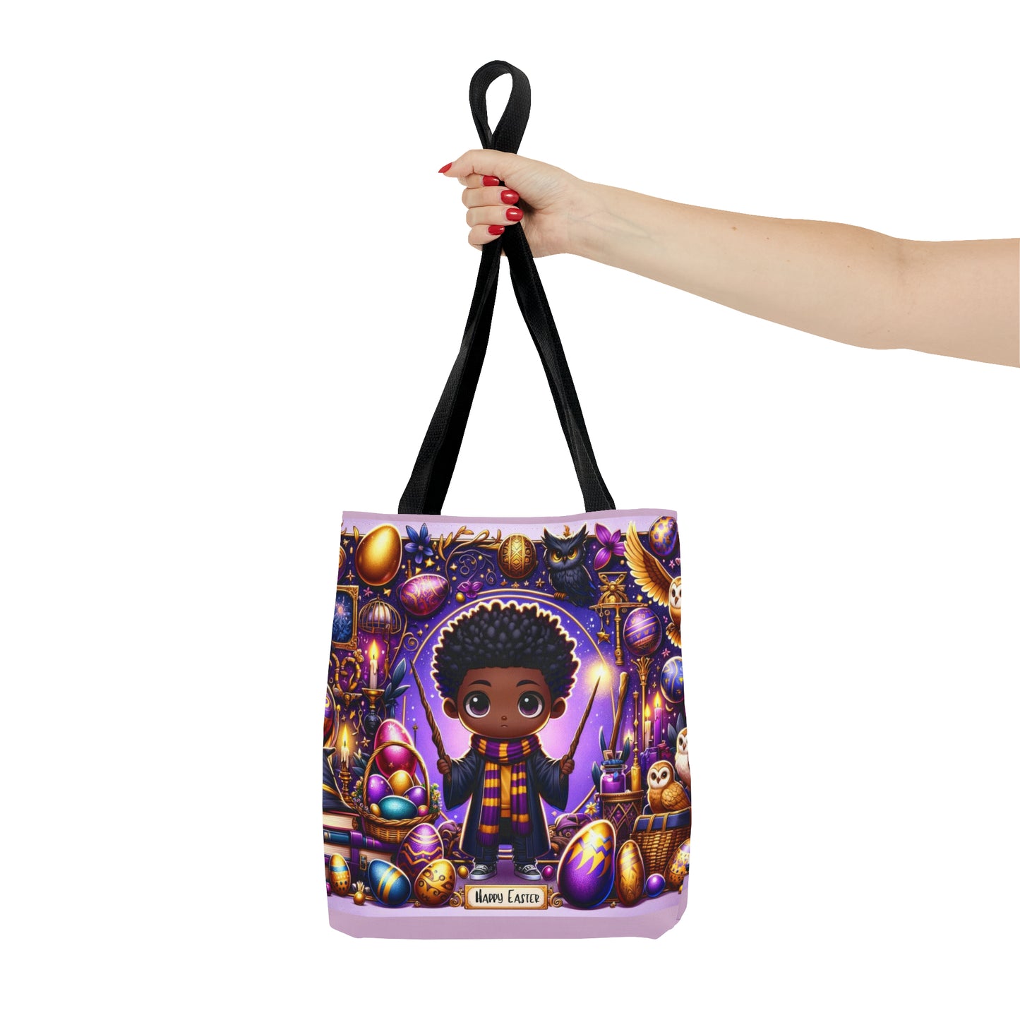 Easter Tote Bag for Wizardry Fans, AfroCentric Easter Bag, Easter Fantasy Wizardry Tote Bag,