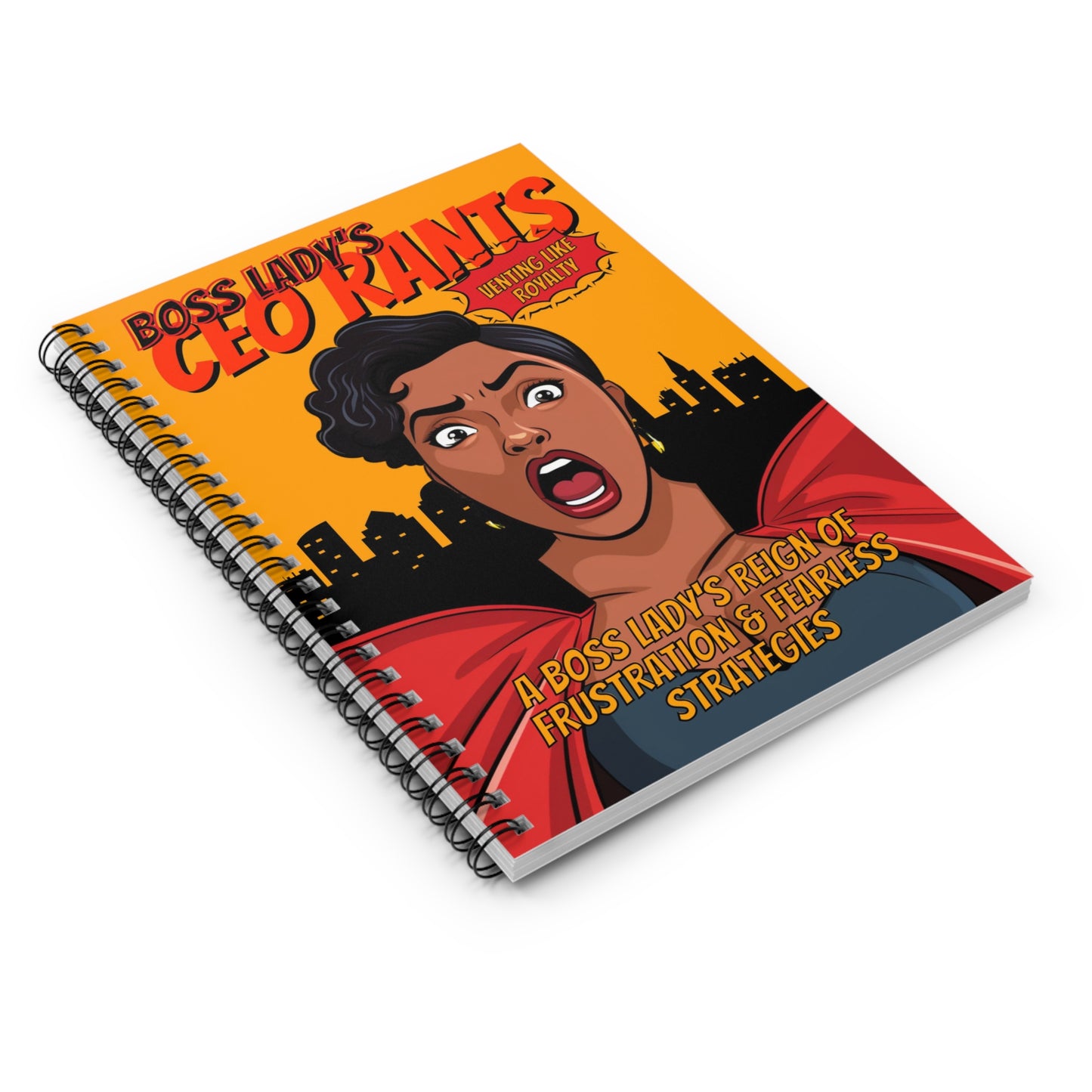 Black Boss Lady CEO Superhero Rants Notebook, Black Woman Superhero Boss Notebook