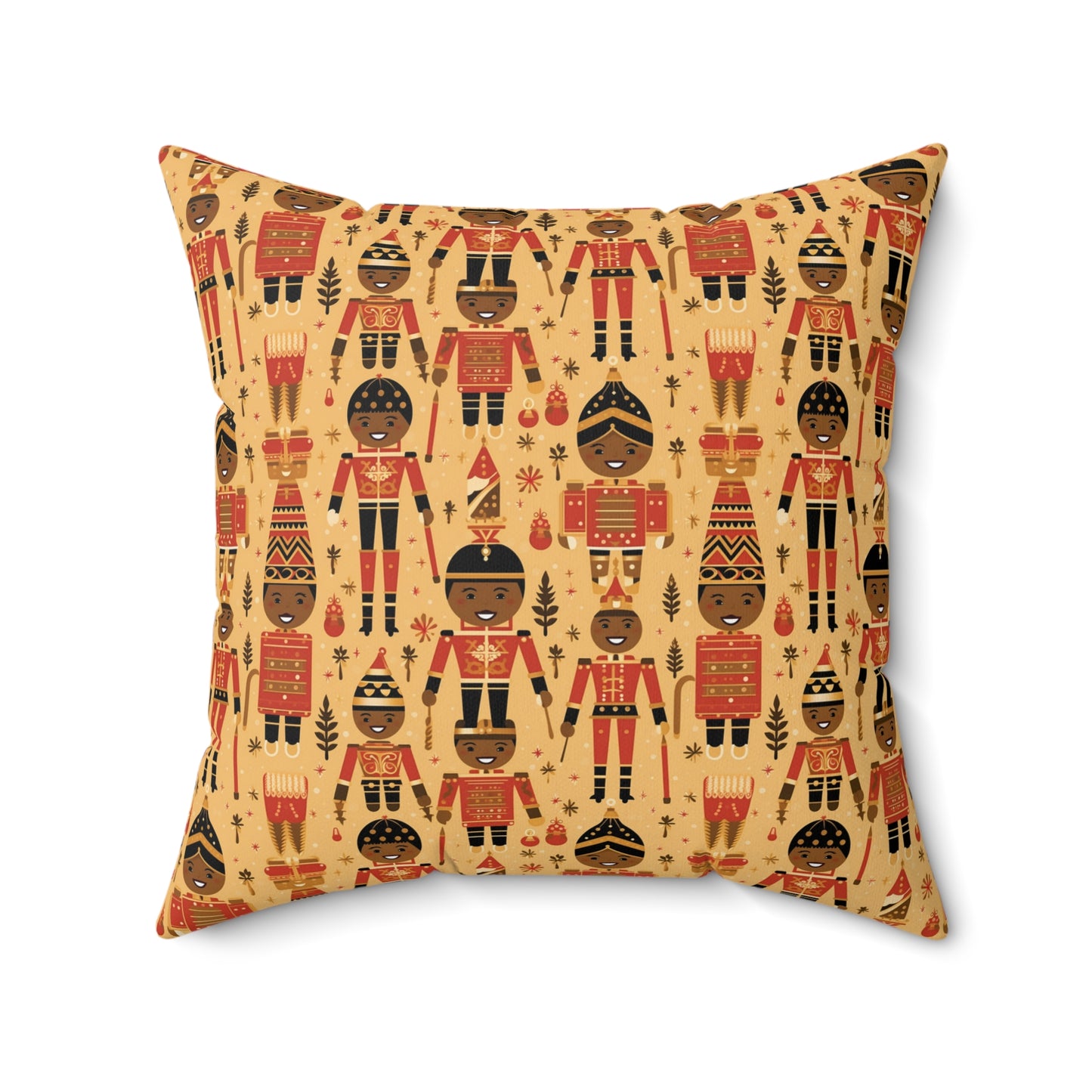 The Black Nutcracker Christmas Ballet Decorative Pillow,  Holiday Afrocentric Pillow