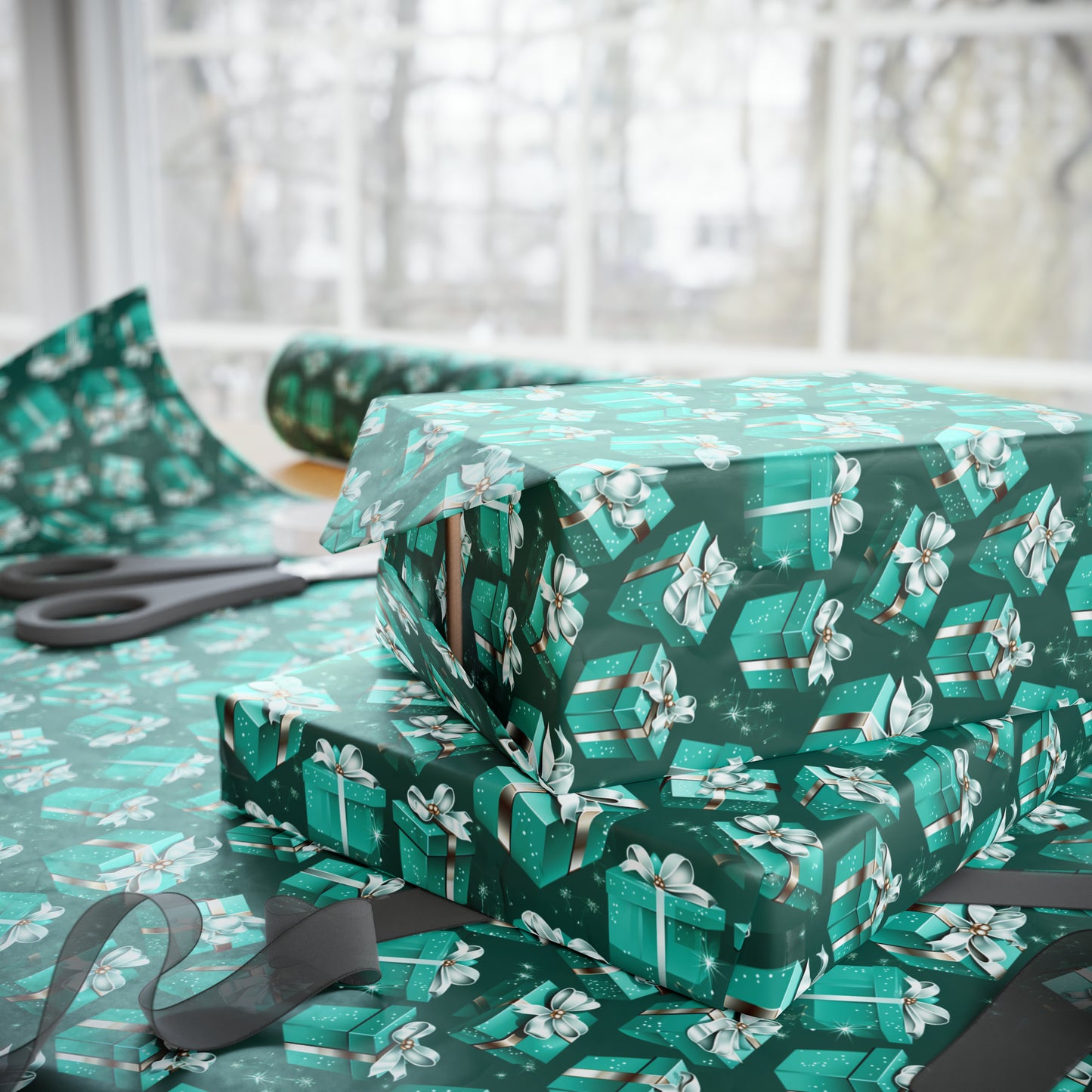 Robin's Egg Blue Gift Wrapping Paper,  Tiffany Inspired Gift Wrap