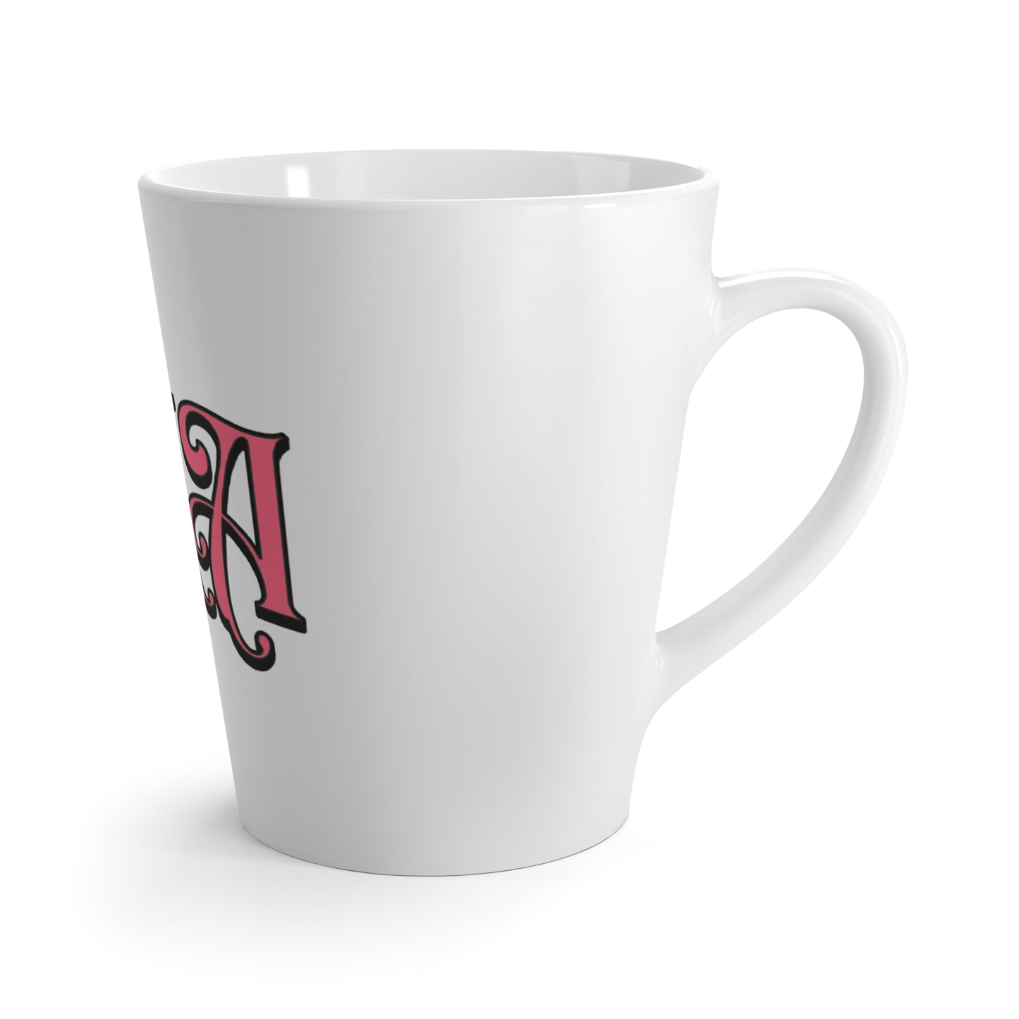 AKA Pink Emblem Latte Mug, 12oz College Sorority Coffee Cup, AKA Sorority Gift"