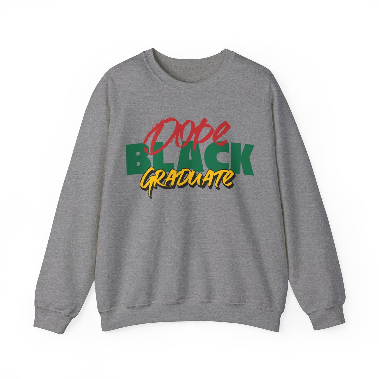 Dope Black Graduate Unisex Crewneck Sweater, Black Educated Human Fall Fashion, Class Of 2024 Sweater