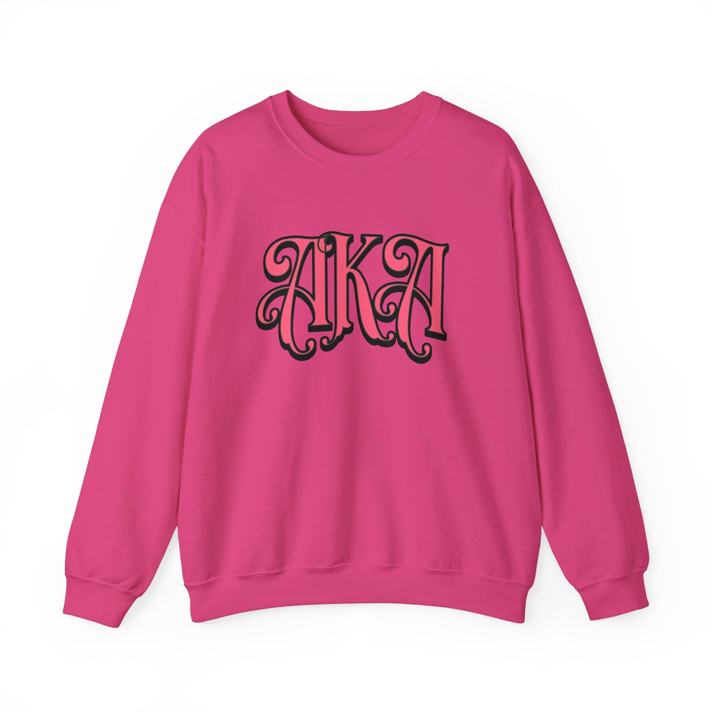 AKA Pink Floral Sweatshirt - Cozy Unisex Heavy Blend Crewneck for Sorority Sisters