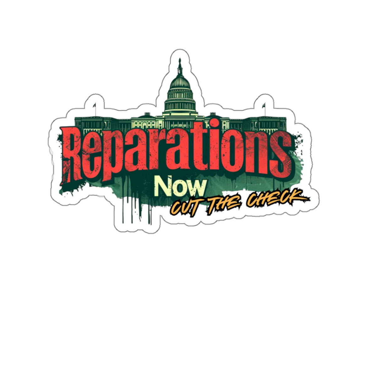 Reparations Now - 5-Pack Vinyl Stickers, Social Justice & Anti-Racism Decals