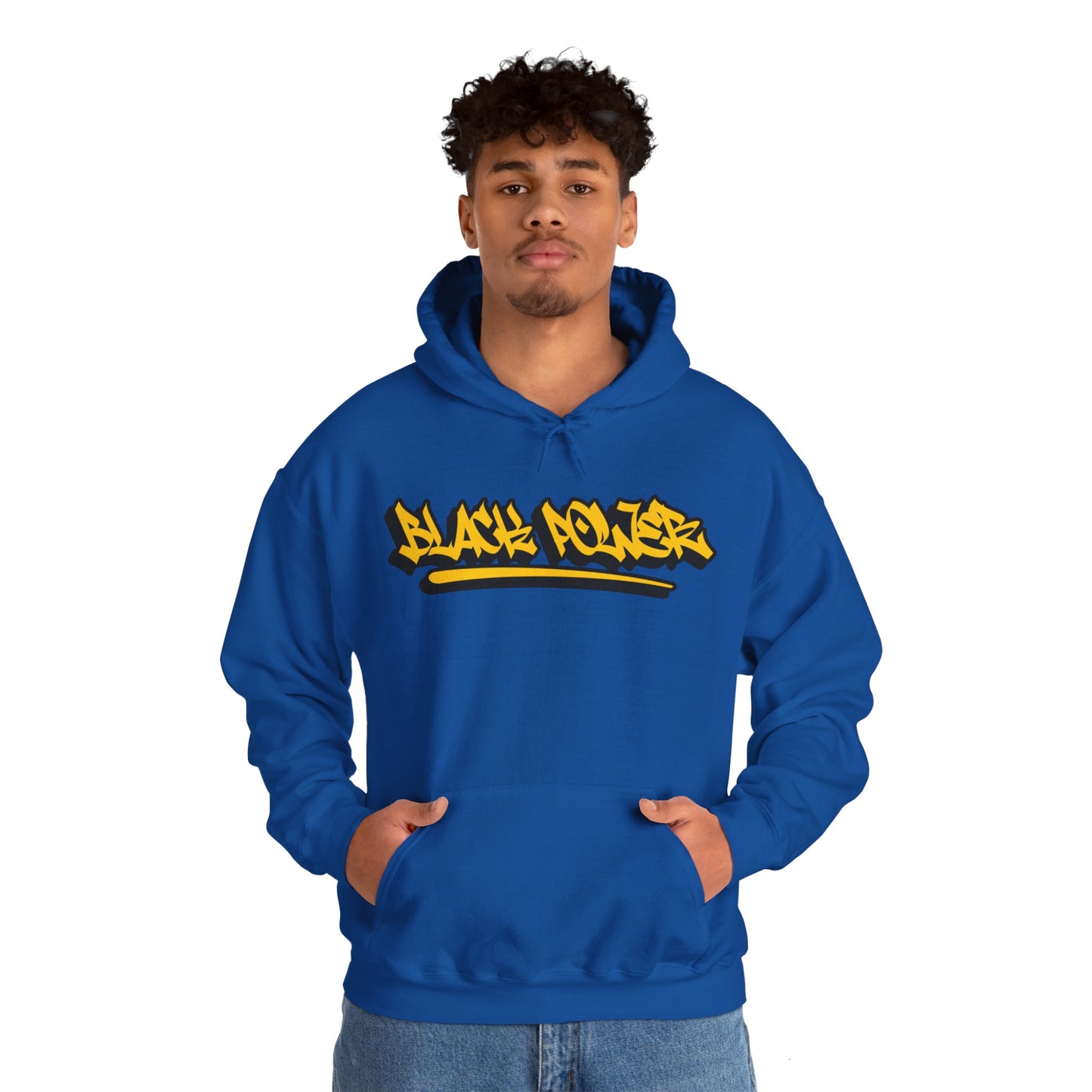 Black Power Graffiti Text Unisex Hoodie, Black & Proud Hoodie