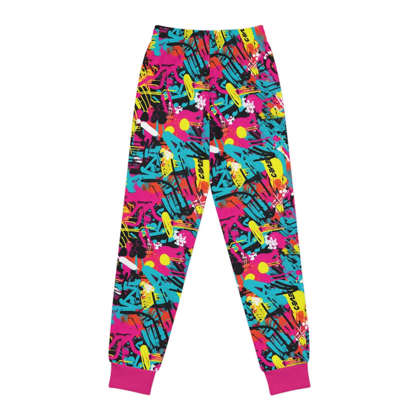 Spray Paint Graffiti Style Children's Joggers, Expressive Urban Fashion For Kids