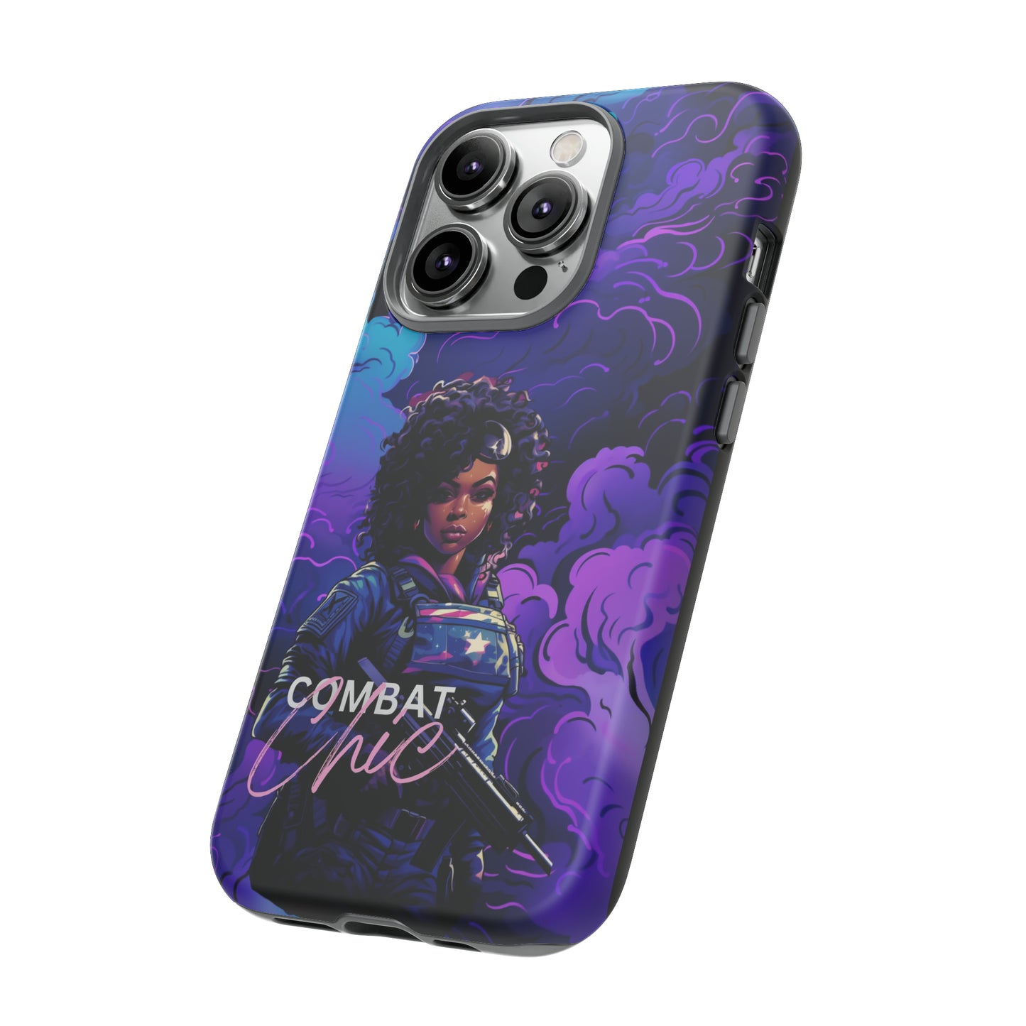 Black Woman Protector Combat Chic Tough Phone Case