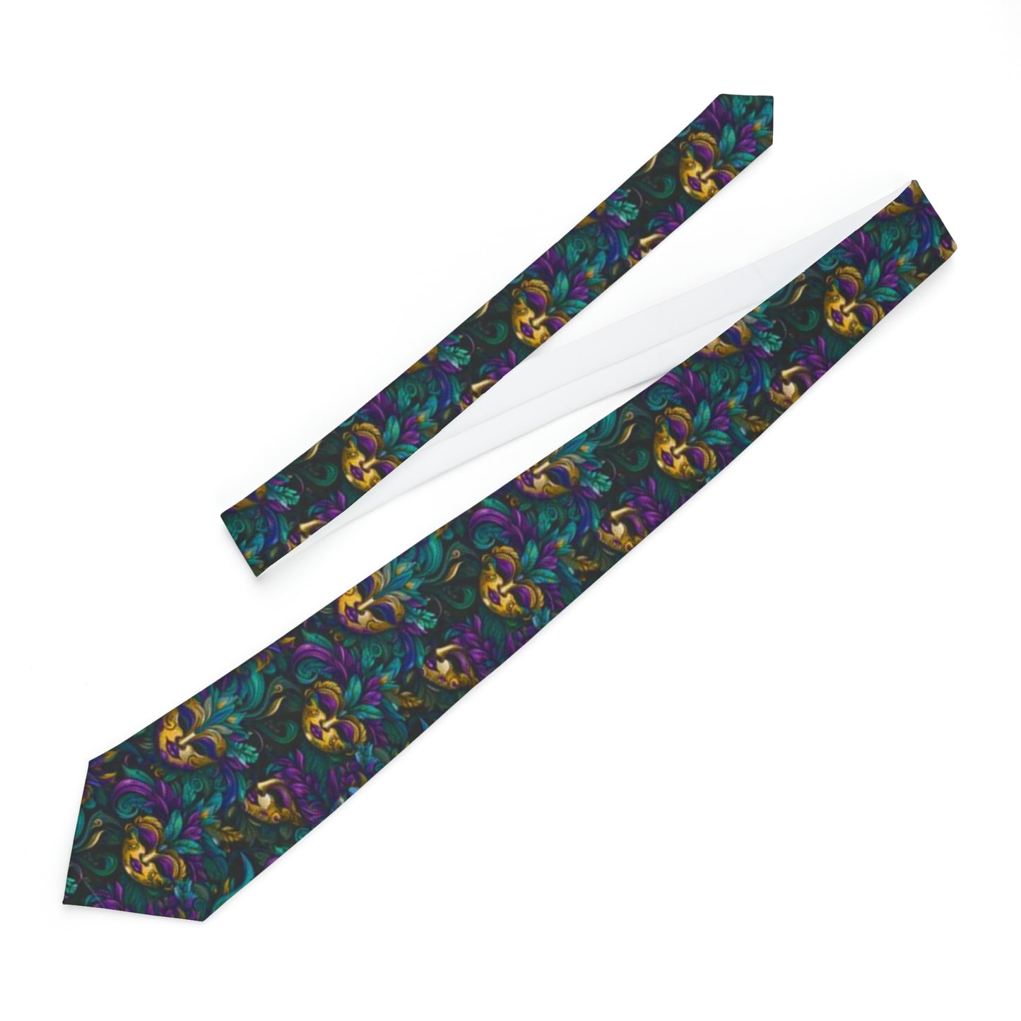 Mardi Gras-inspired Men's Tie, Carnival-themed Men's Neckwear