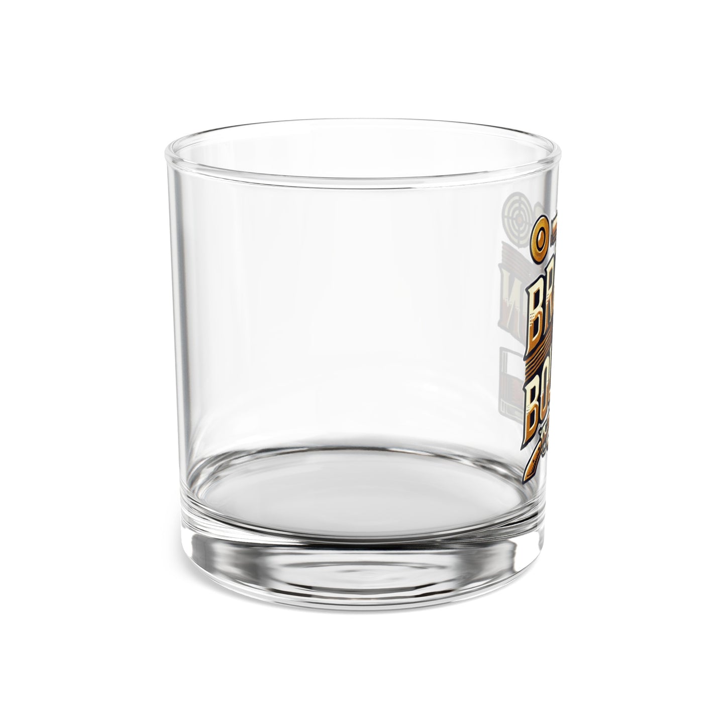 Brass & Bourbon Rocks Glass 10oz, Clear Tempered Glass , Pro 2A and Bourbon Enthusiasts