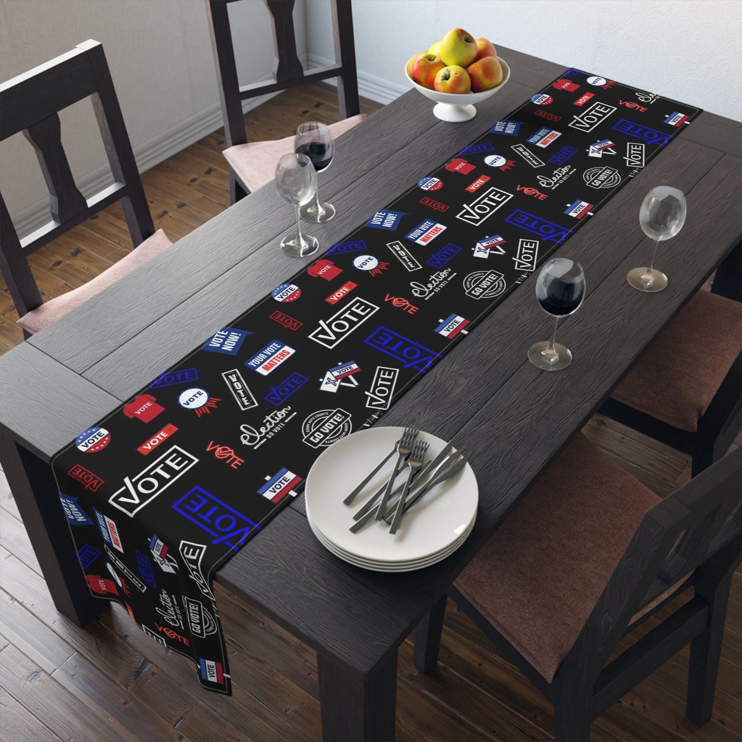 2024 Election Campaign-Inspired Table Runner: Sophisticated Political Dining Decor