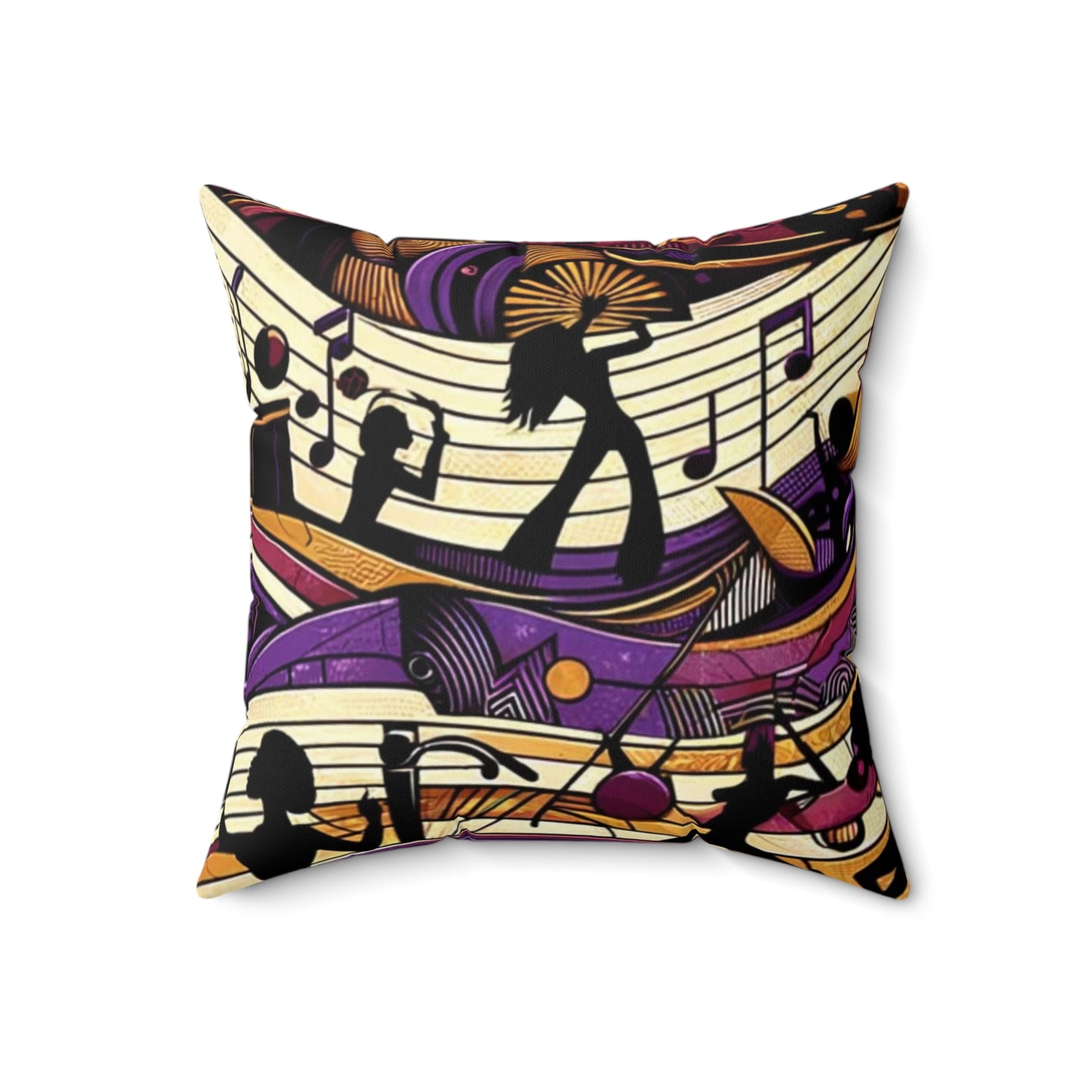 Black Girl Magic Musical Dancer Pillow, Music and Dance Lover Bedroom Decor