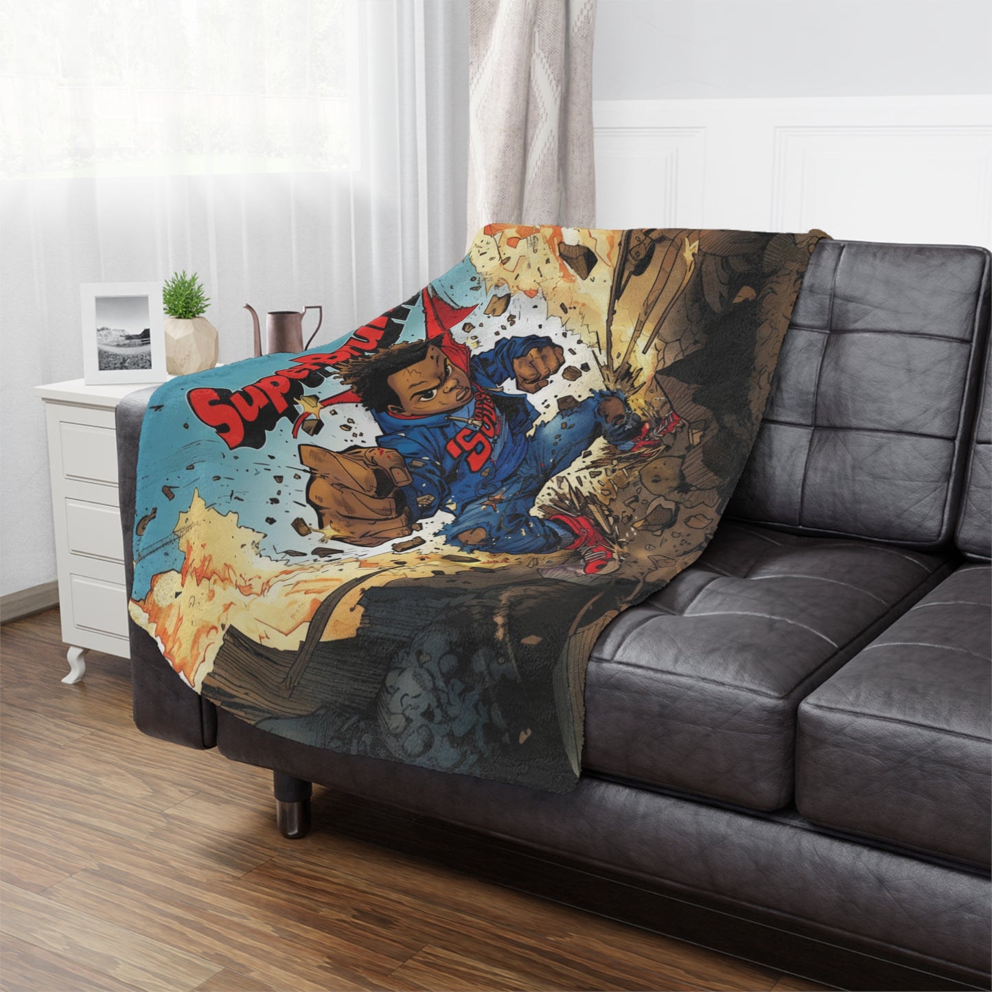 Super Bruh Microfiber Blanket for Kids, Hero-Themed Ultra-Soft Fleece Blanket, 3 Sizes