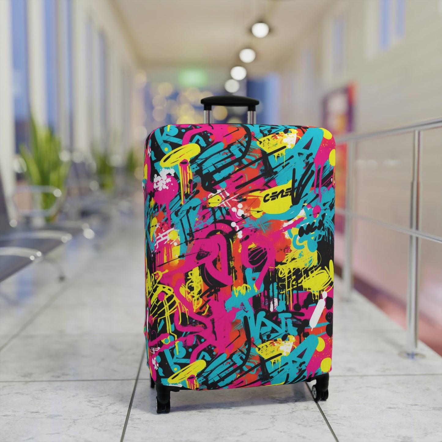 Urban Graffiti Pop ArtLuggage Cover, Street Art Suitcase Luggage Protector For Kids